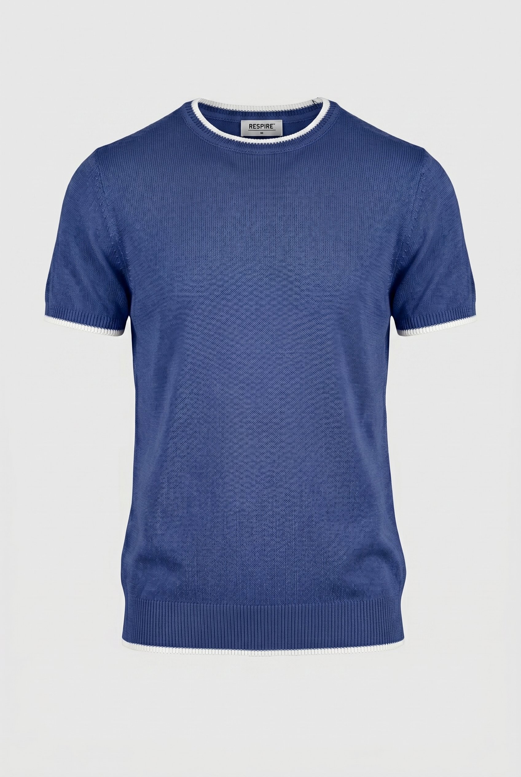 Erkek Bisiklet Yaka Regular Fit Triko T-Shirt Lacivert