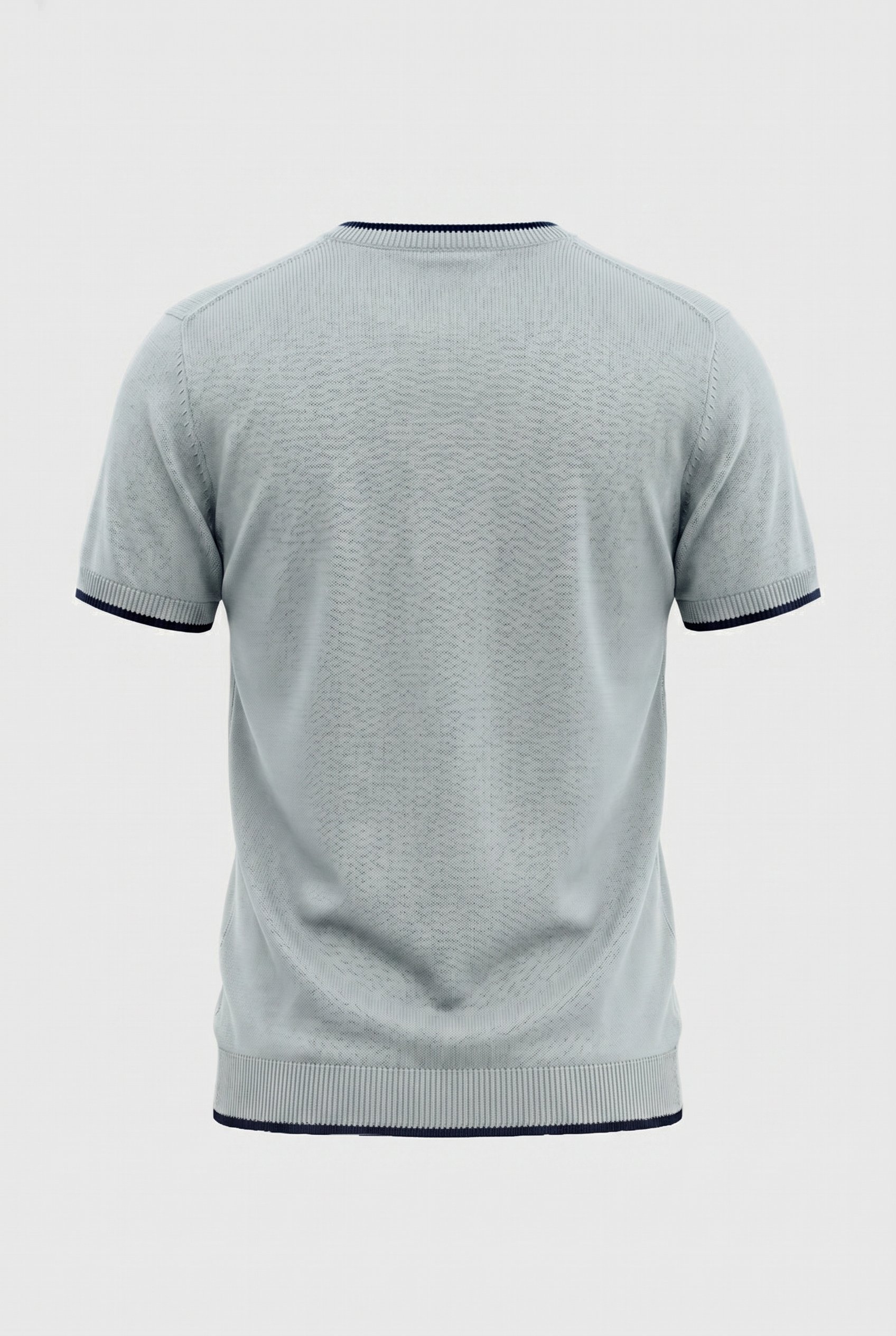 Erkek Bisiklet Yaka Regular Fit Triko T-Shirt Bebe Mavi