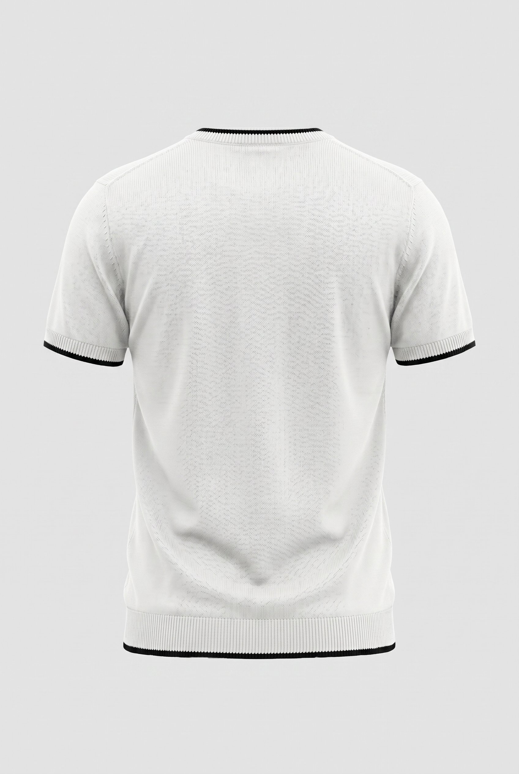 Erkek Bisiklet Yaka Regular Fit Triko T-Shirt Ekru