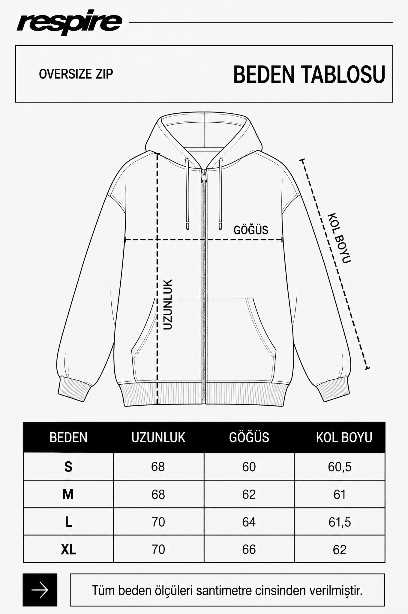 Erkek Biye Detaylı Panda Oversize Zip Gri Melanj