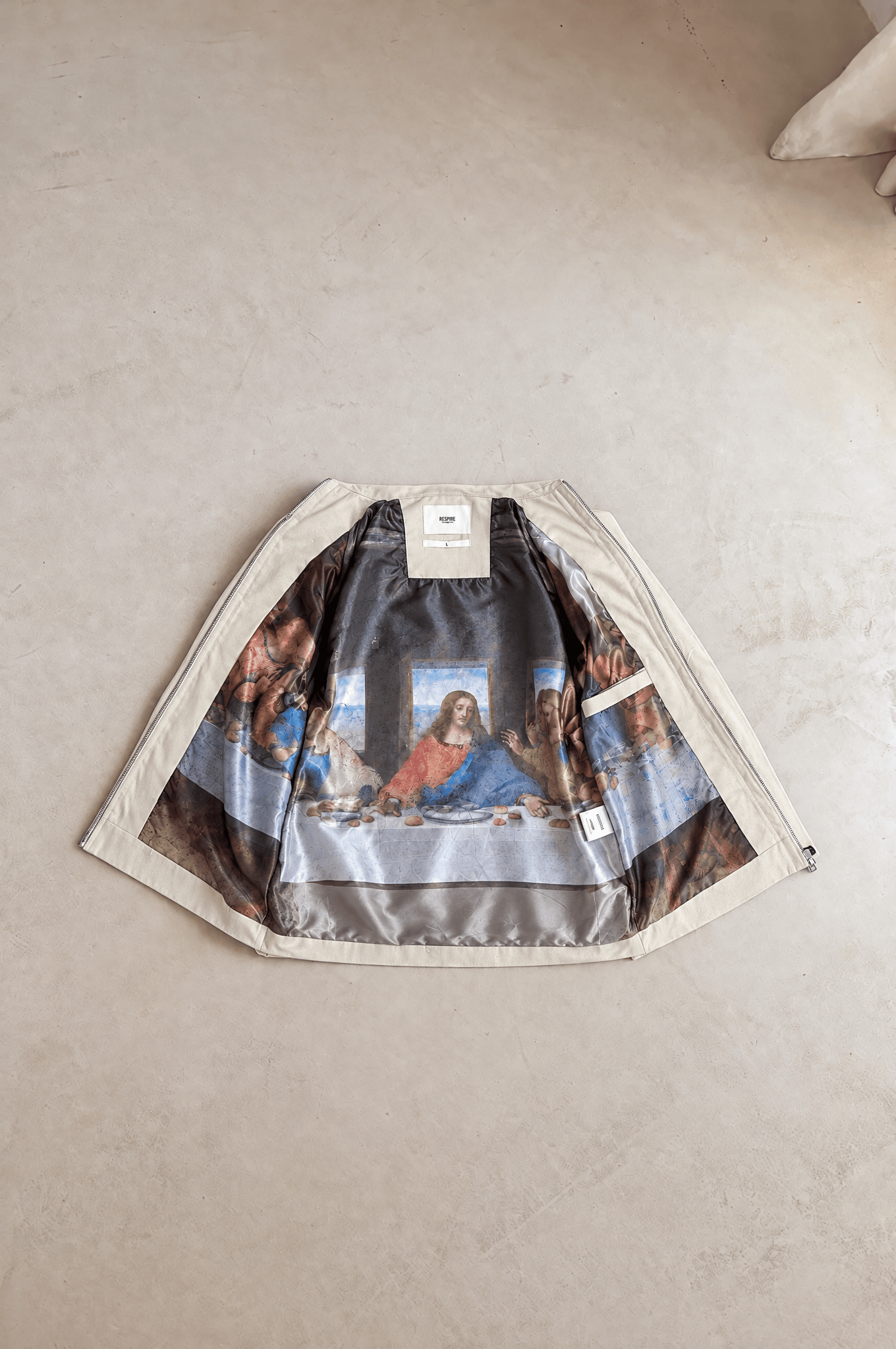 Erkek Da Vinci Astar Detaylı Oversize Ceket Bej