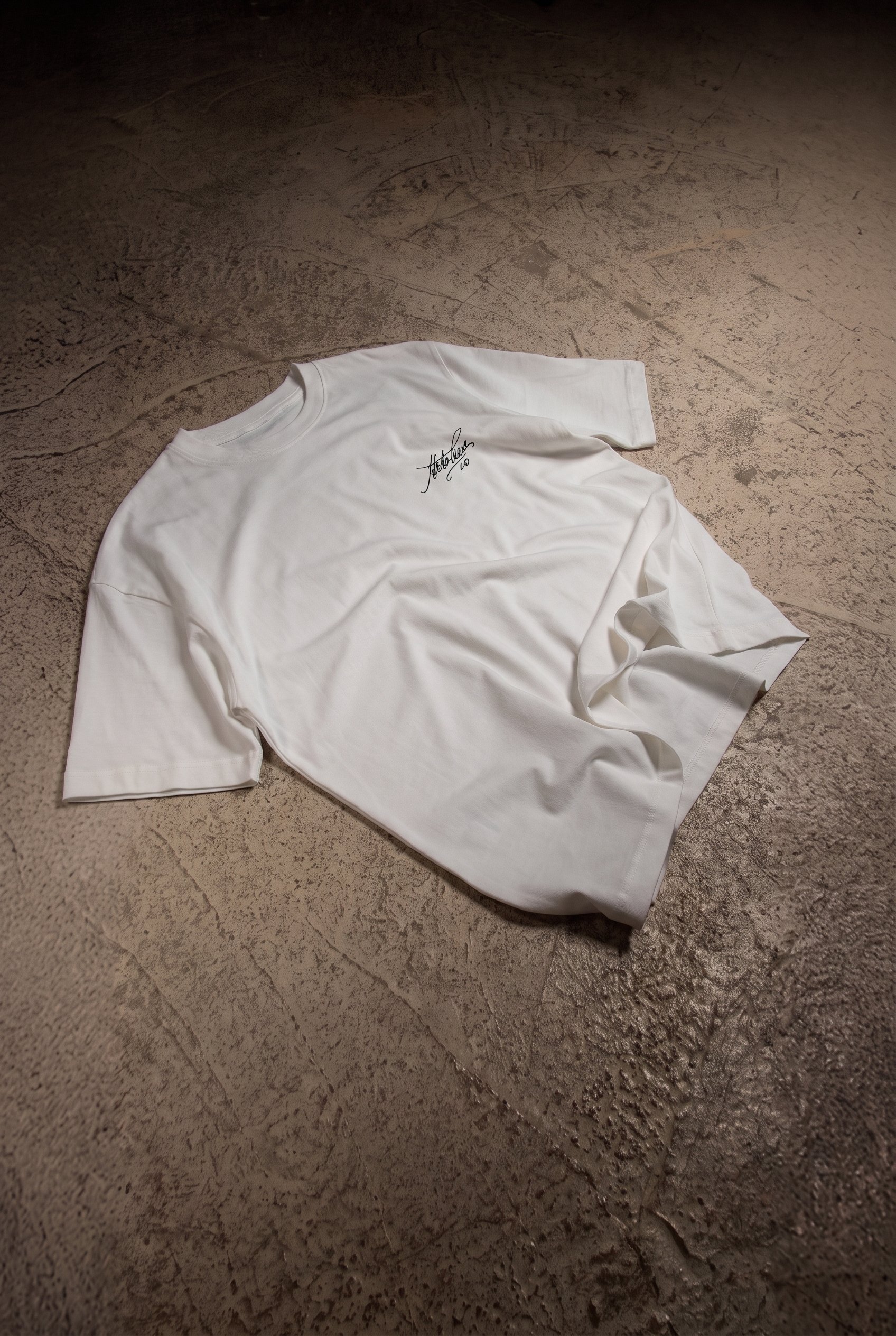 Erkek Del Piero Baskılı Oversize T-Shirt Ekru