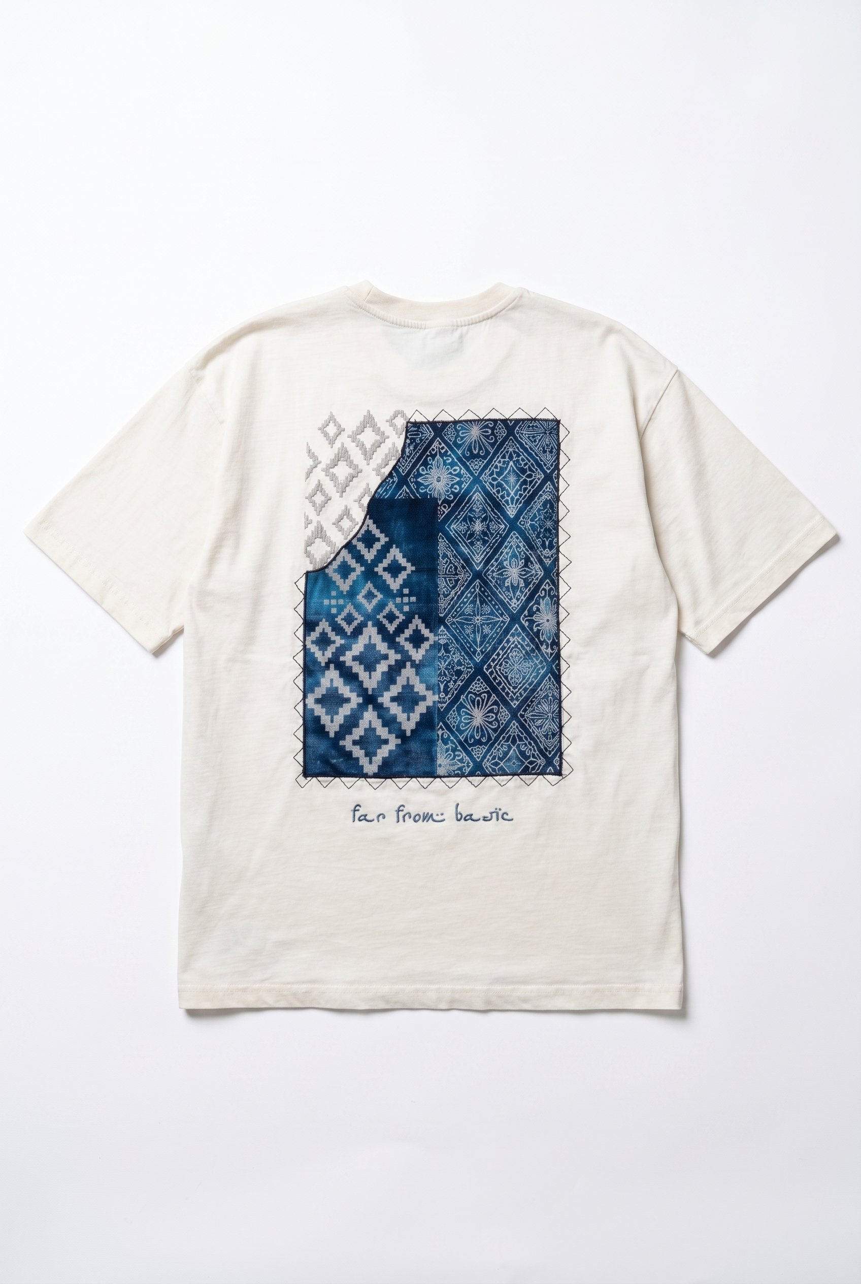 Erkek FFB Nakış Detaylı Oversize T-Shirt Ekru