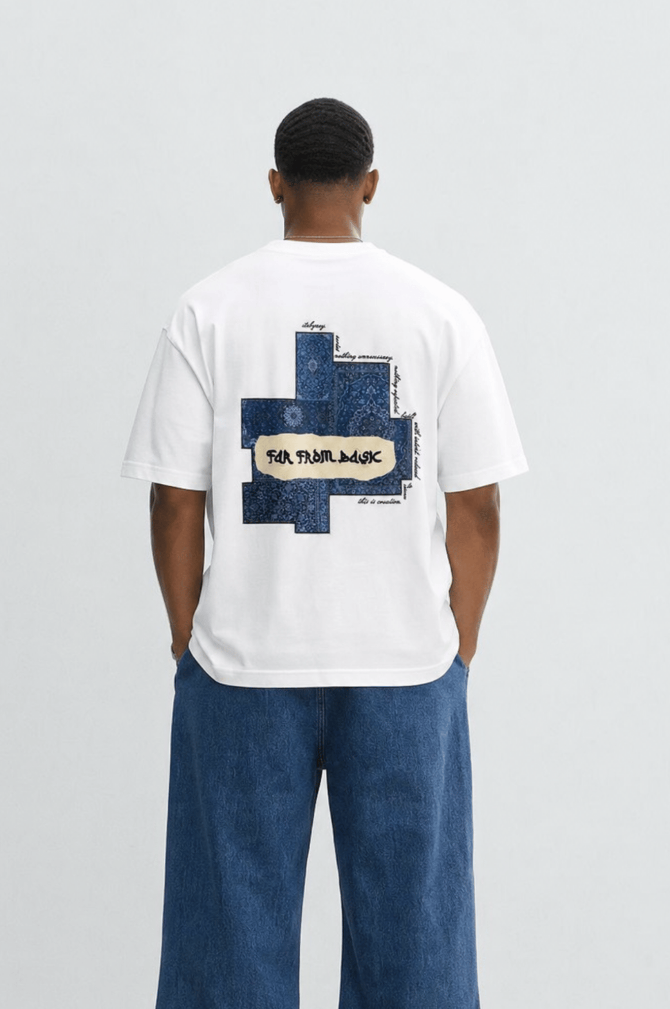 Erkek FFB Patch Oversize T-Shirt Ekru