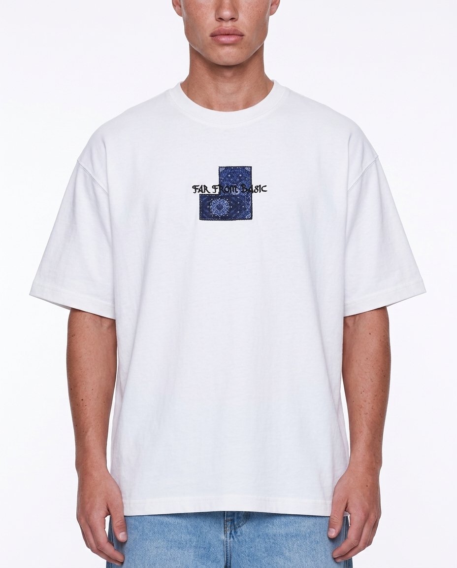 Erkek FFB Patch Oversize T-Shirt Ekru
