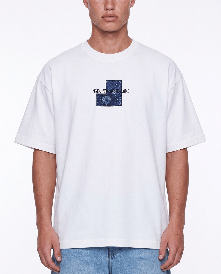 Erkek FFB Patch Oversize T-Shirt Ekru