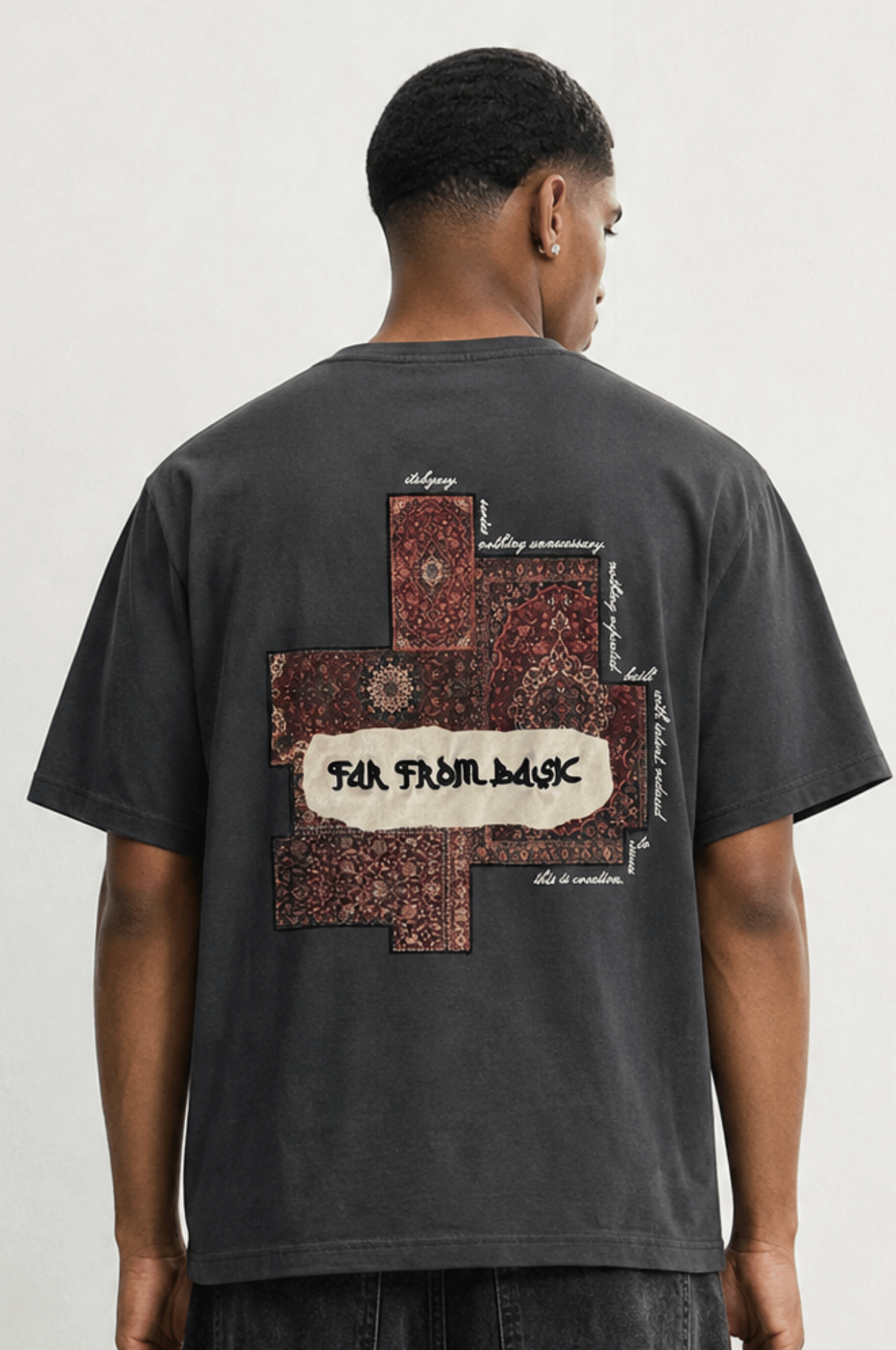 Erkek FFB Patch Oversize T-Shirt Füme
