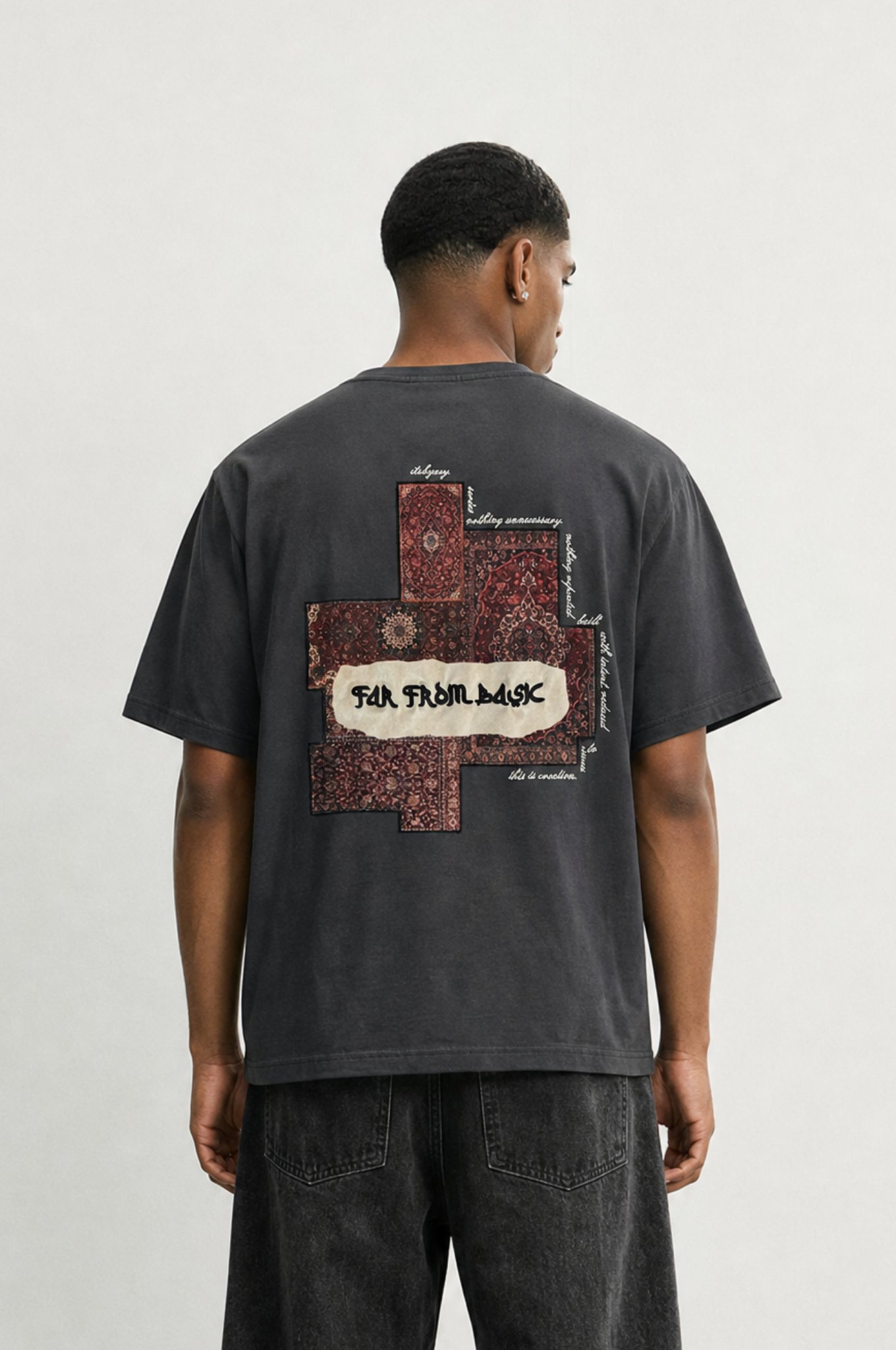 Erkek FFB Patch Oversize T-Shirt Füme