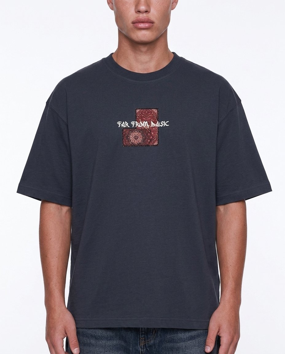 Erkek FFB Patch Oversize T-Shirt Füme