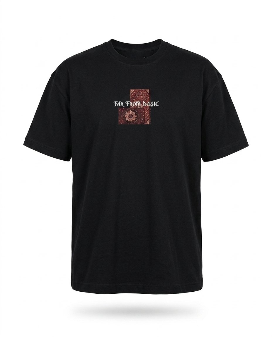 Erkek FFB Patch Oversize T-Shirt Siyah