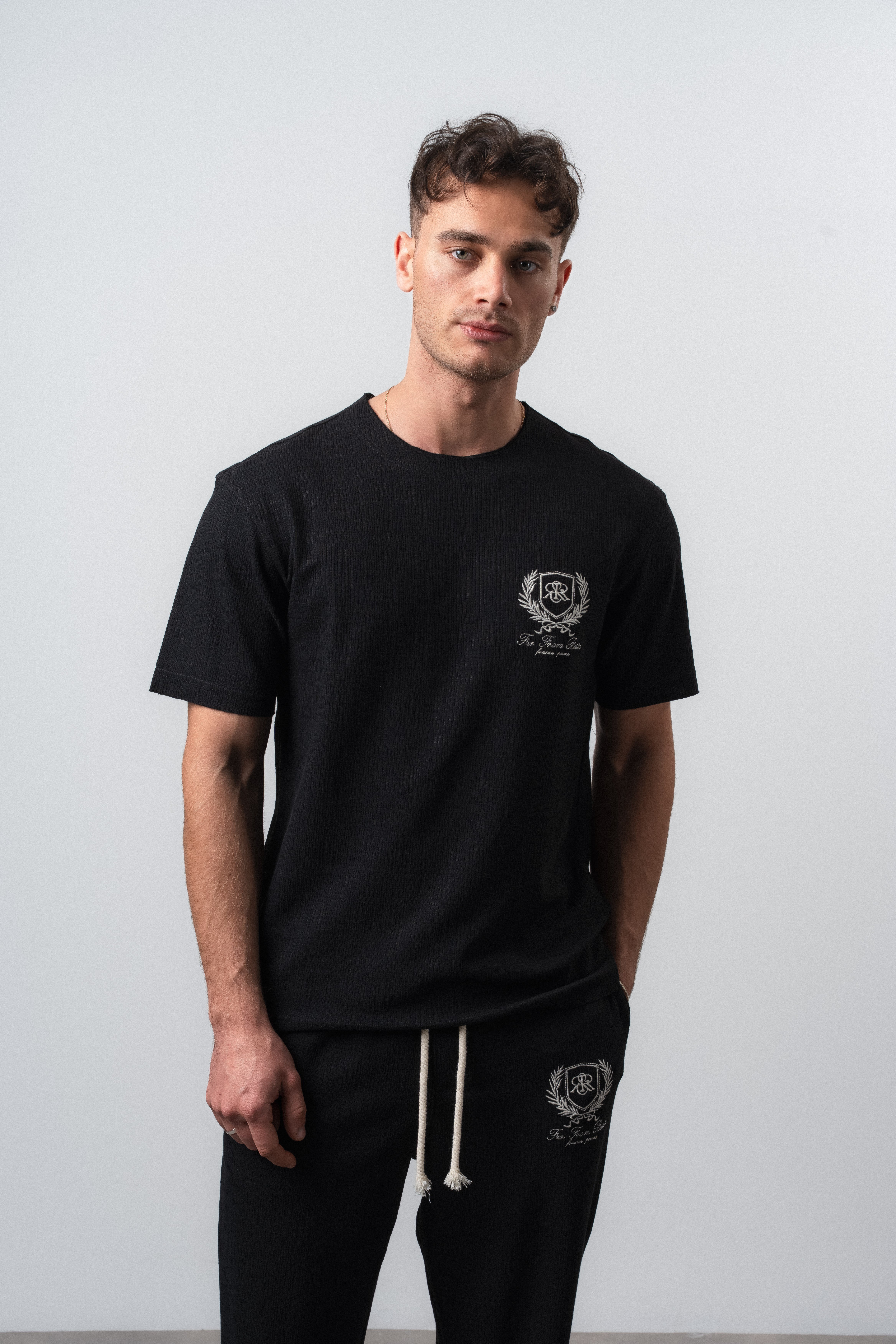 Erkek FFB Pis Dikişli T-Shirt Siyah