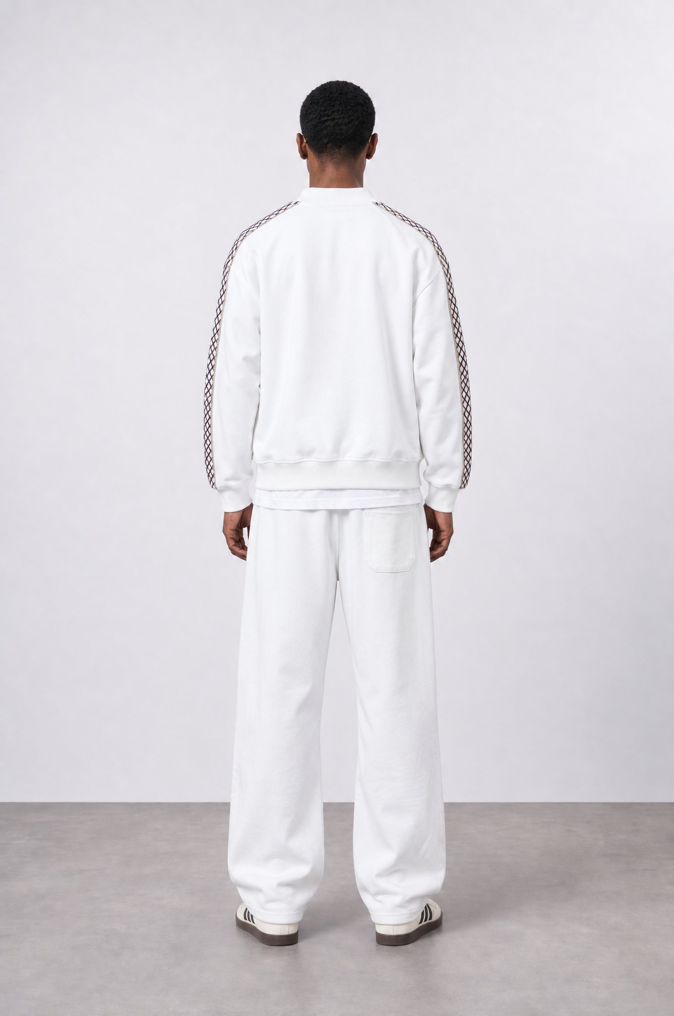 Erkek FFB Şerit Detaylı Doubleface Eşofman Takımı Ekru