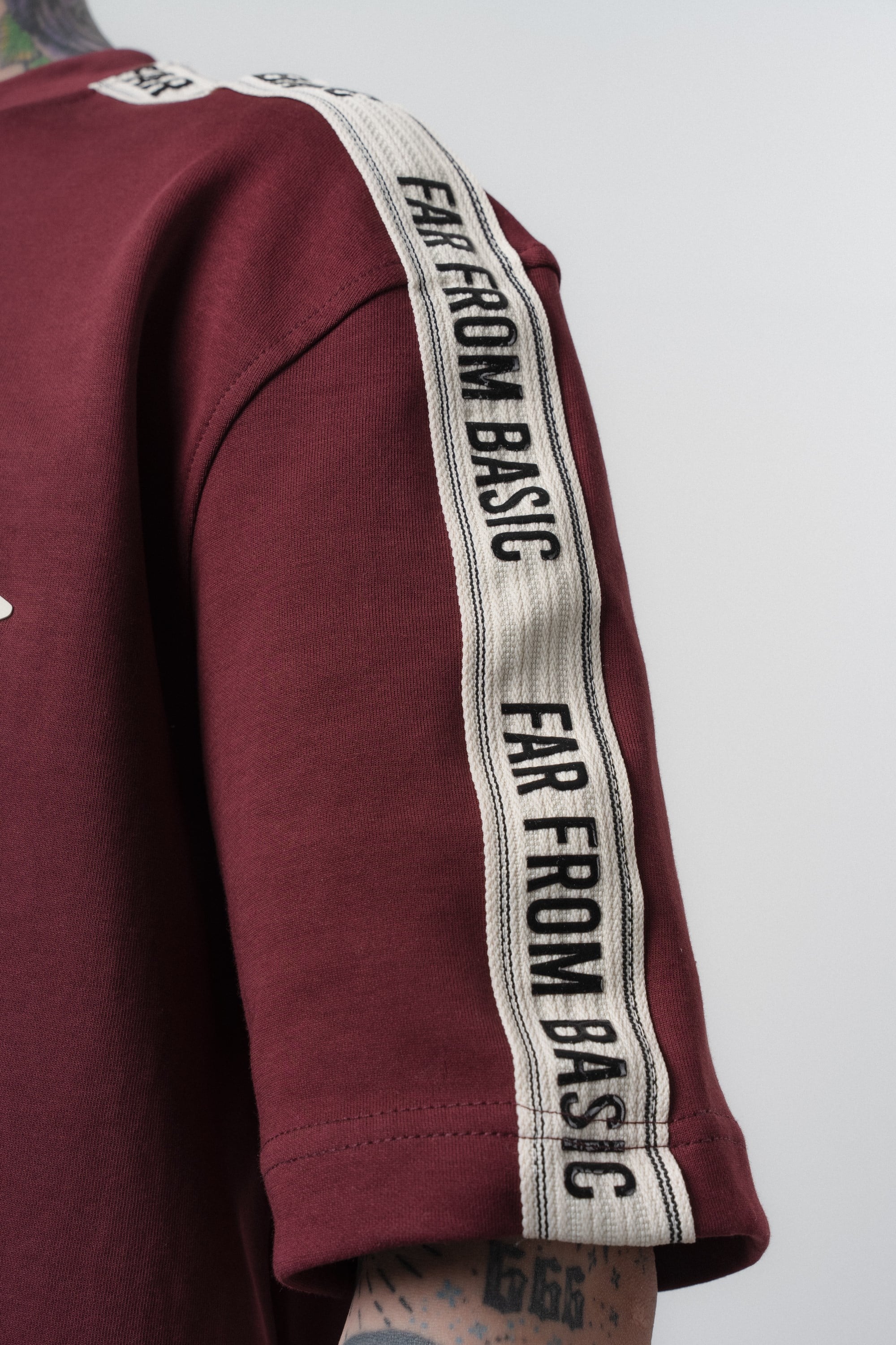 Erkek FFB Şerit Detaylı Regular Fit Eşofman Takımı Bordo