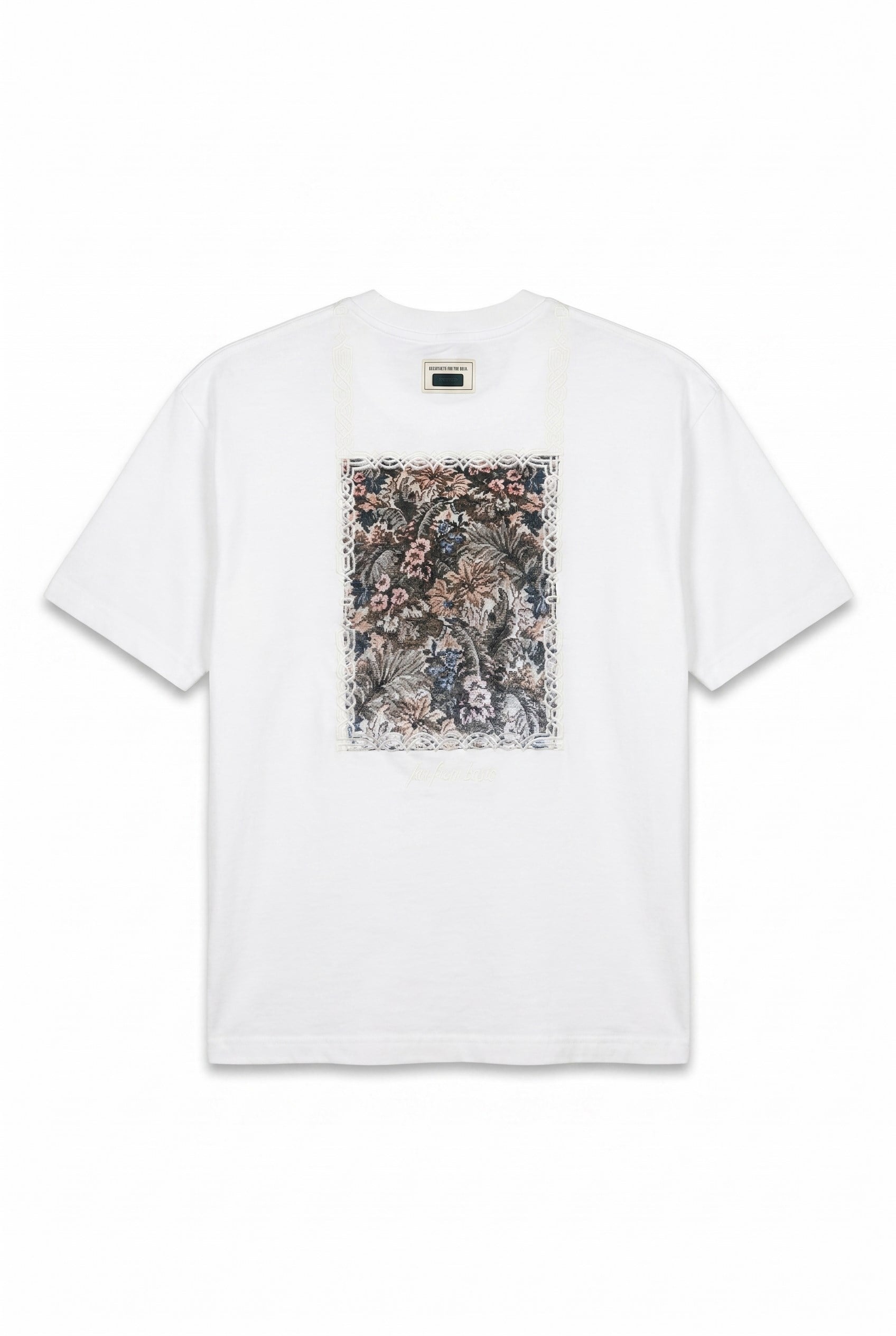 Erkek FFB Vintage Nakışlı Oversize T-Shirt Ekru