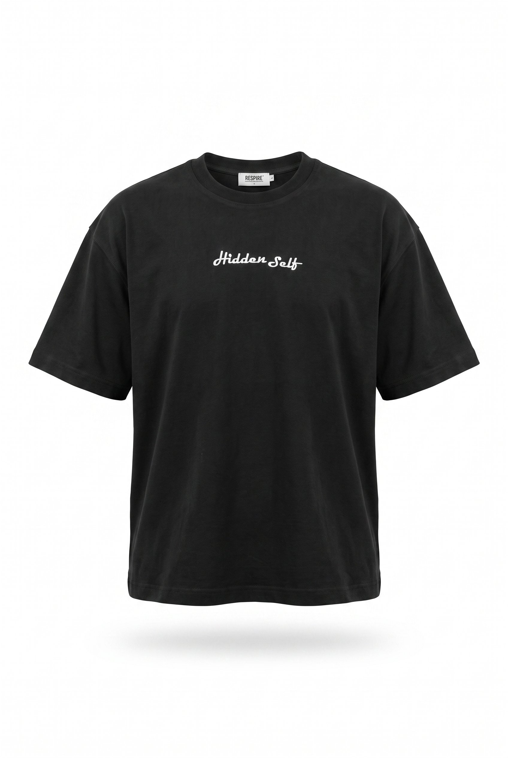 Erkek Hidden Self Baskılı Oversize T-Shirt Siyah