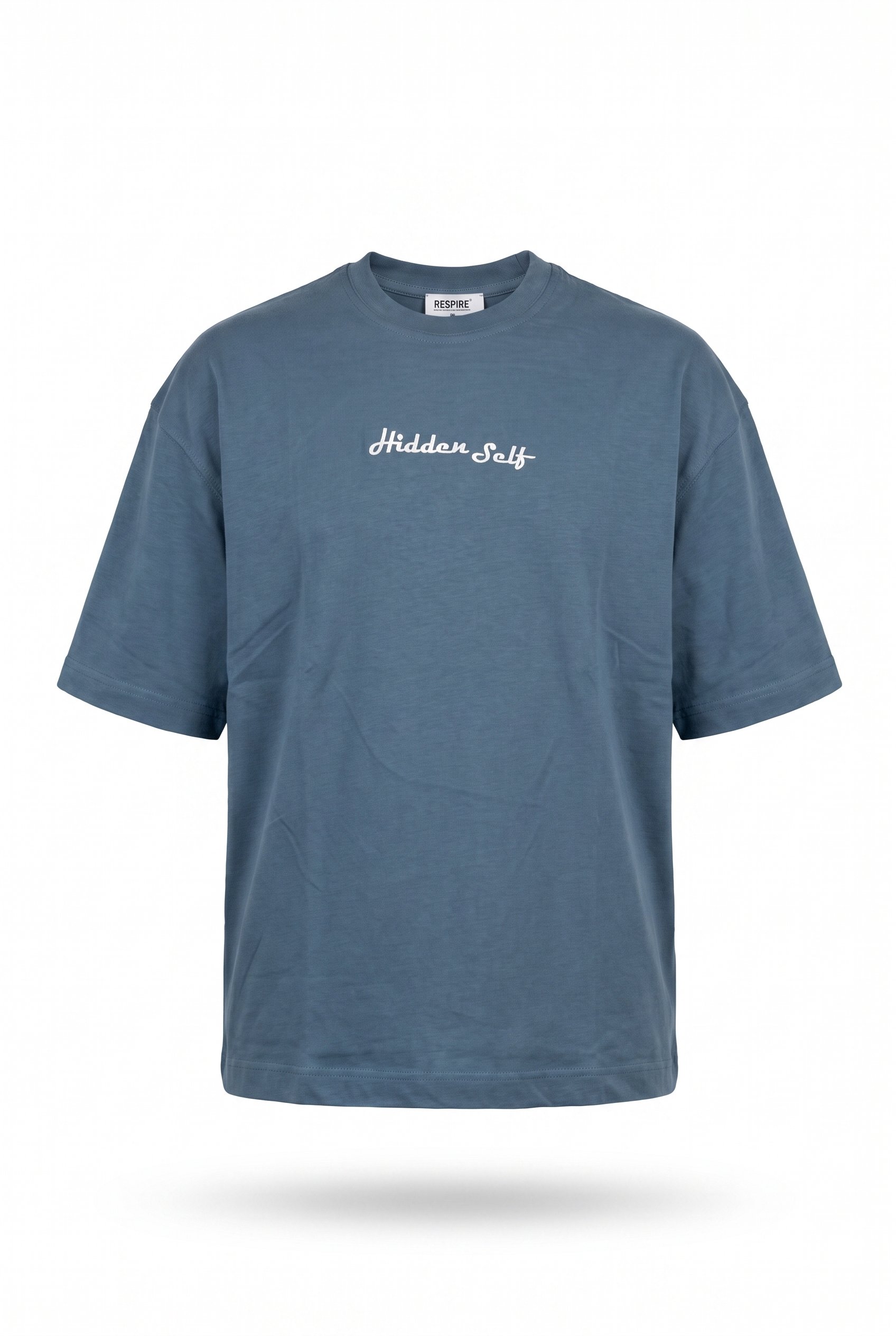 Erkek Hidden Self Baskılı Oversize T-Shirt Petrol