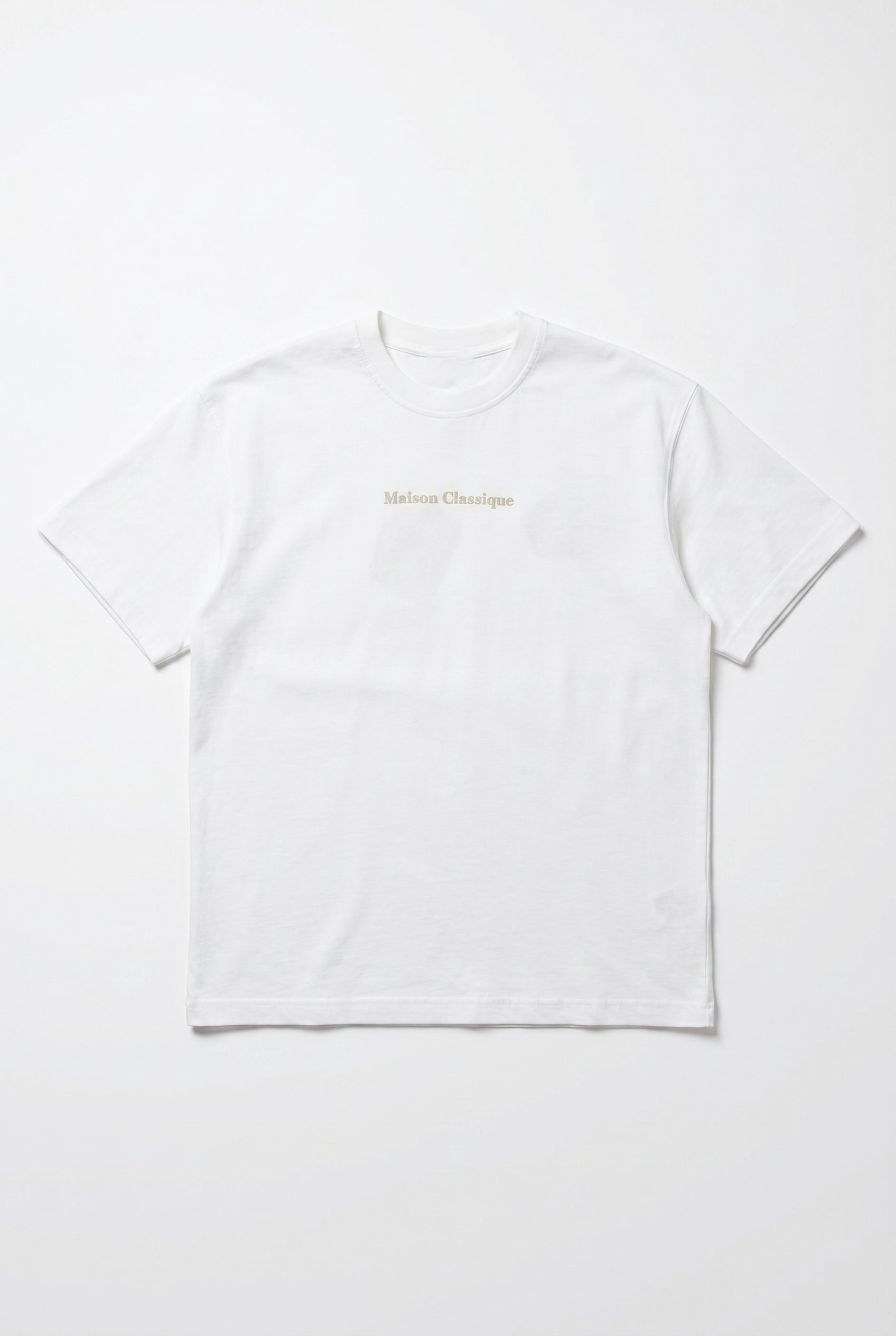 Erkek Maison Baskılı Oversize T-Shirt Ekru