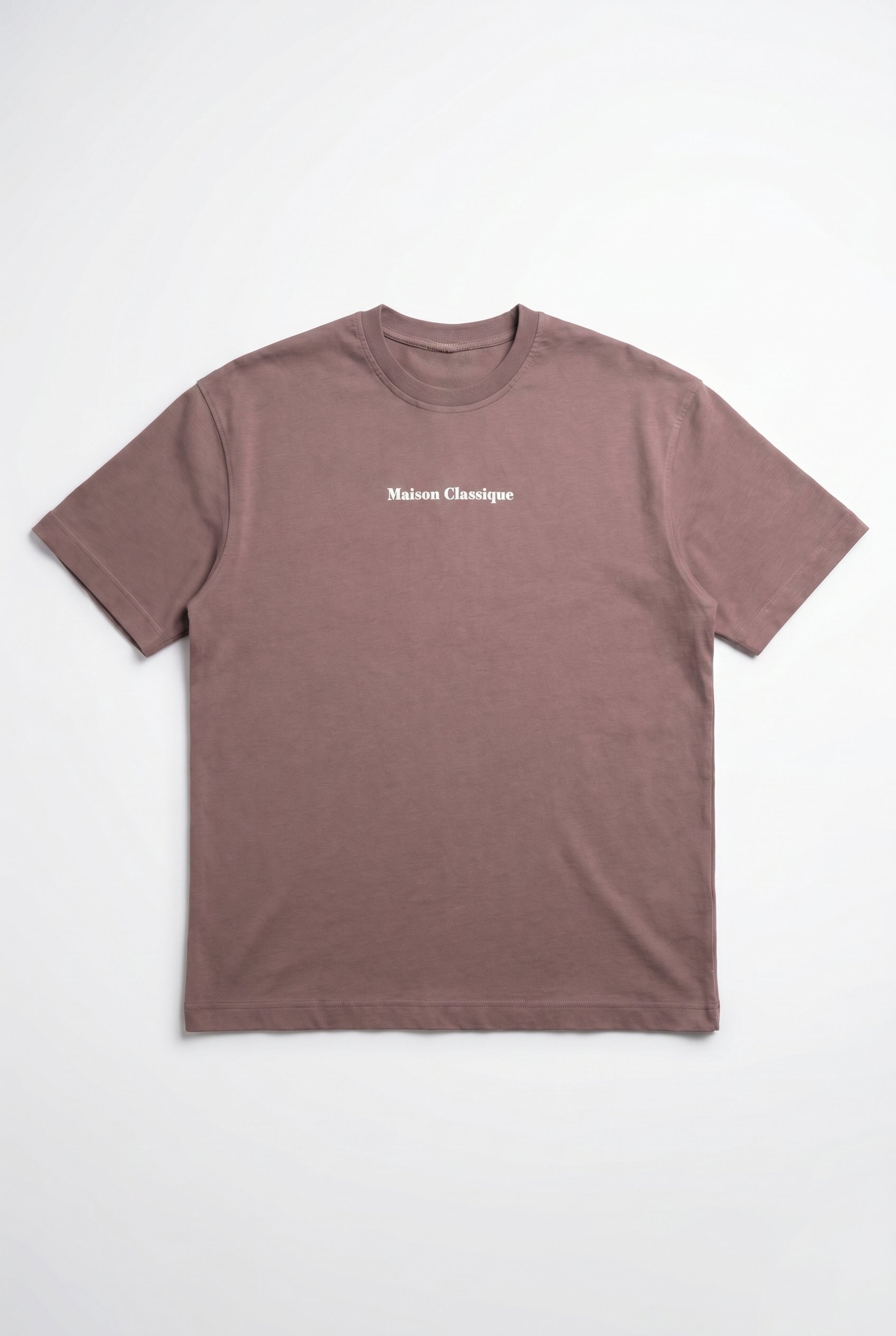 Erkek Maison Baskılı Oversize T-Shirt Kahve