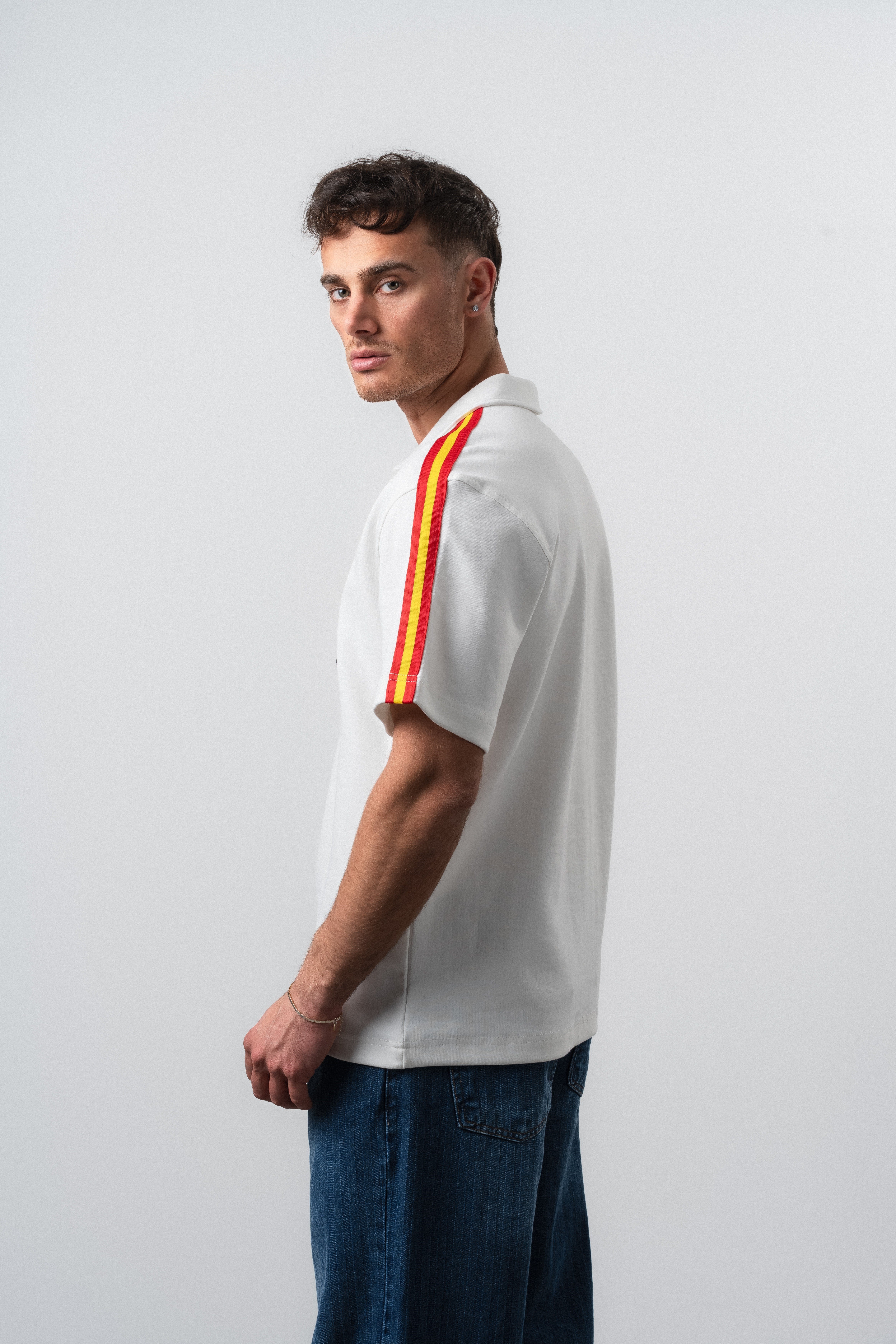 Erkek Matadors Dünya Kupası Regular Fit Polo Yaka Taraftar T-Shirt Ekru