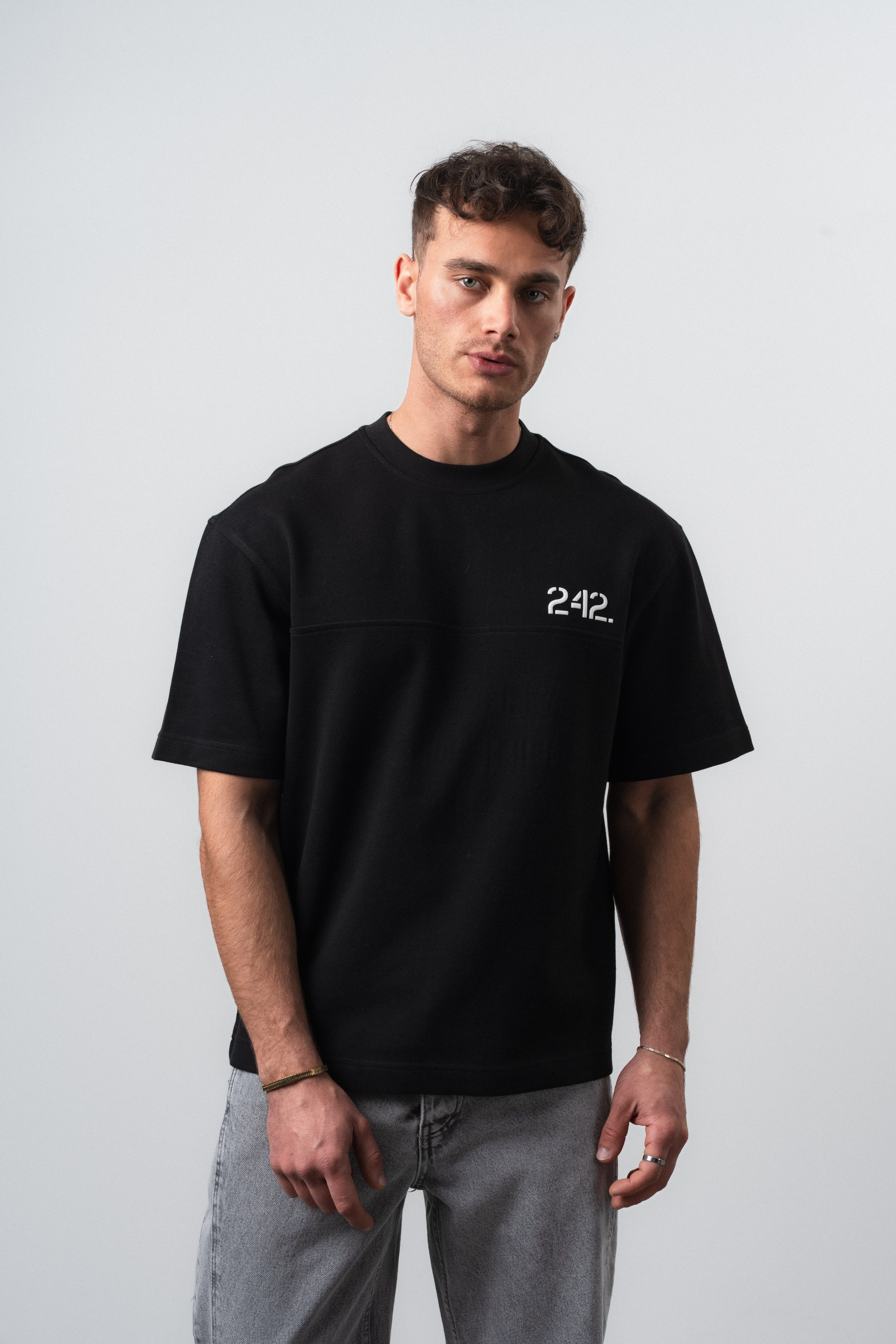 Erkek Mentalite Baskılı Regular Fit T-Shirt Siyah
