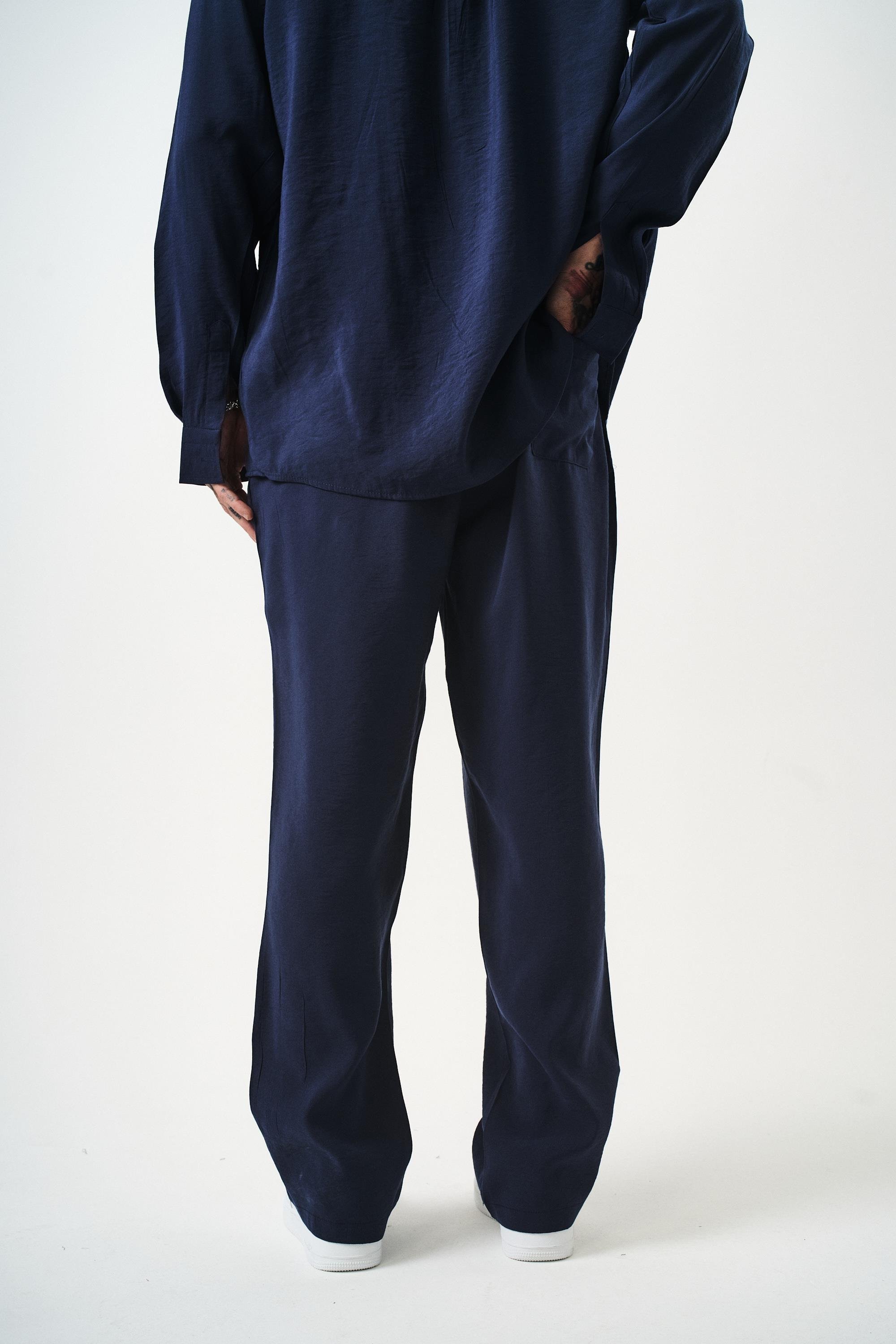 Erkek Modal Baggy Pantolon Lacivert