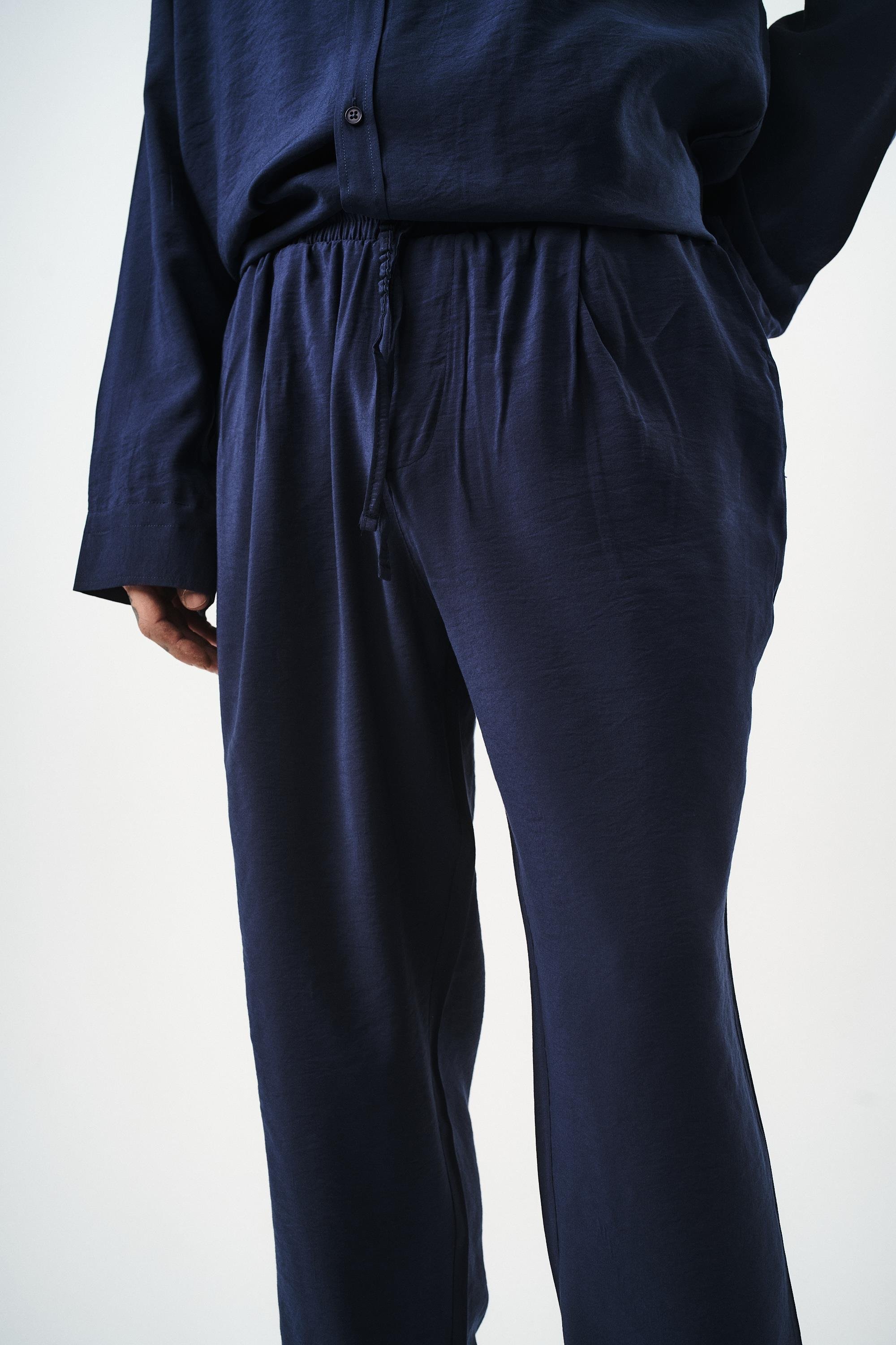 Erkek Modal Baggy Pantolon Lacivert