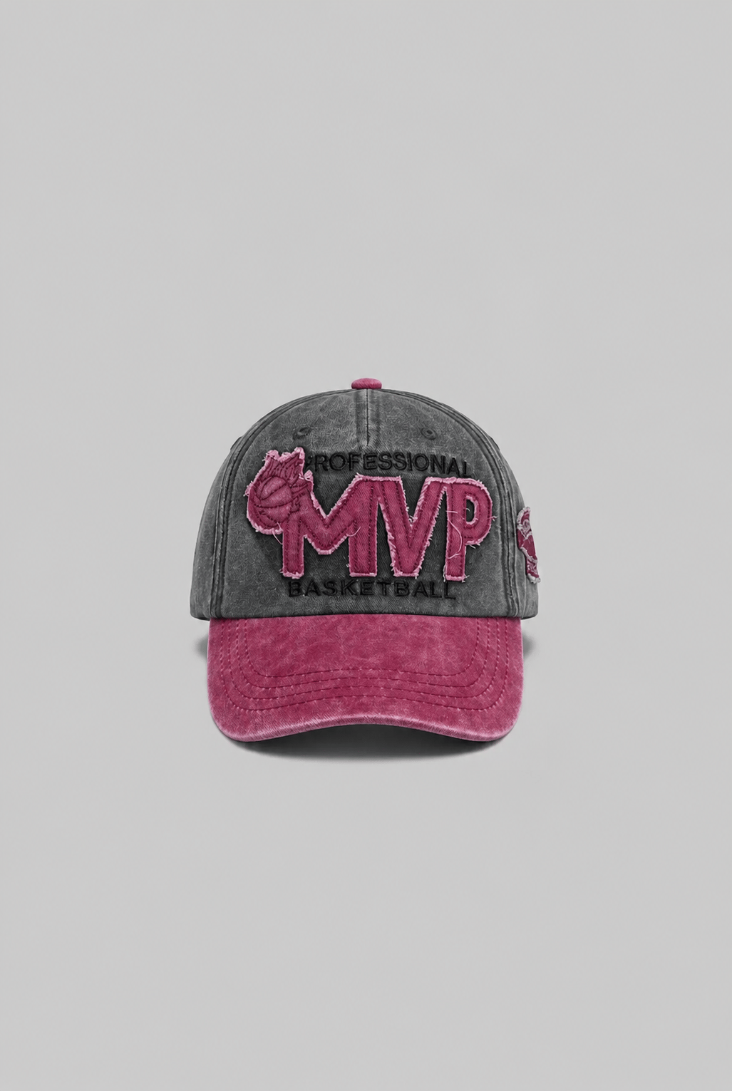 Erkek MVP Nakışlı Yıkamalı Şapka Siyah