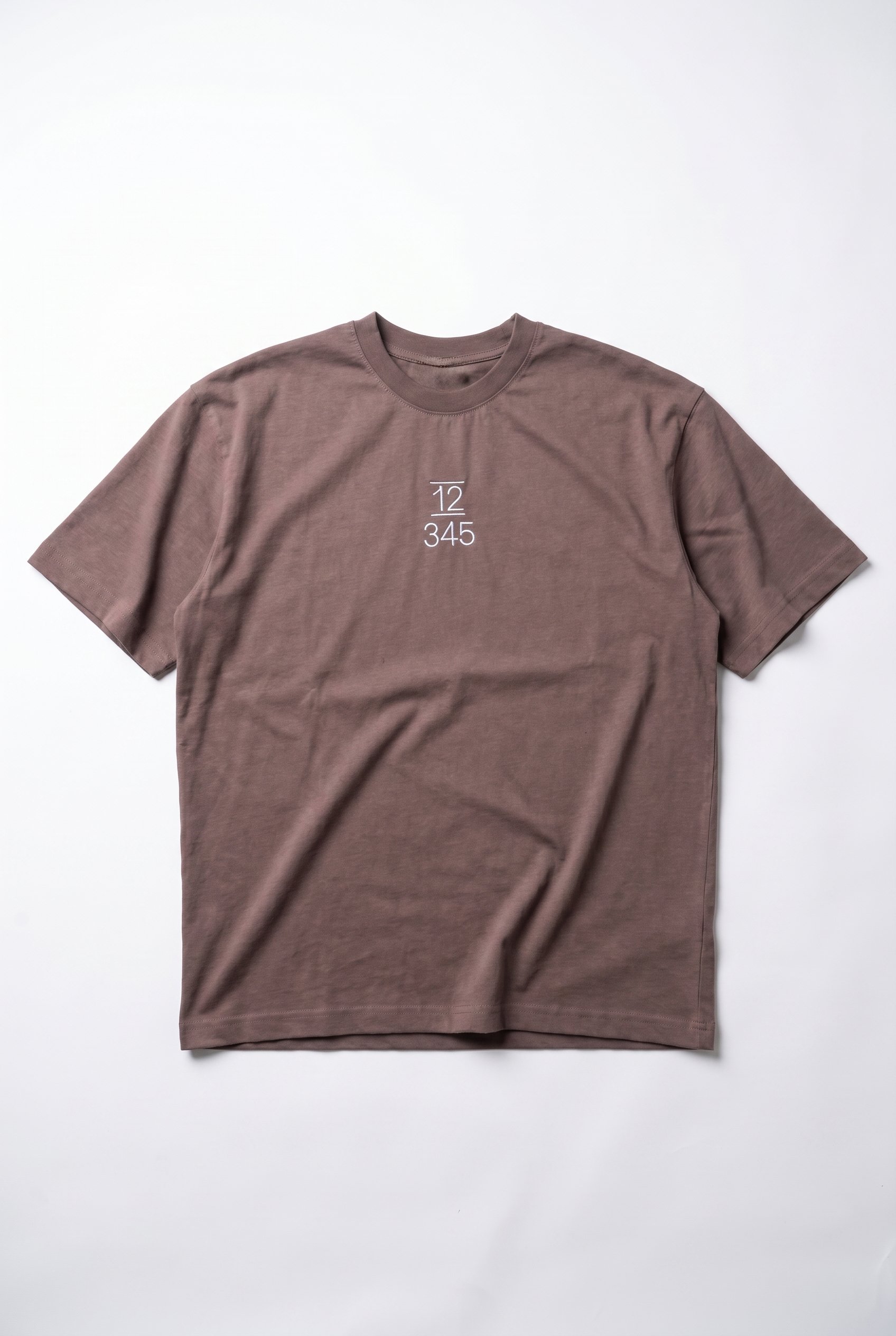 Erkek Nakışlı Oversize T-Shirt Kahve