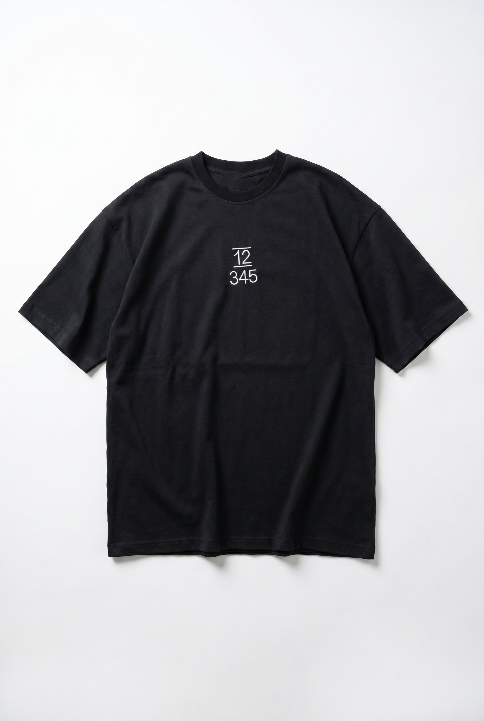 Erkek Nakışlı Oversize T-Shirt Siyah