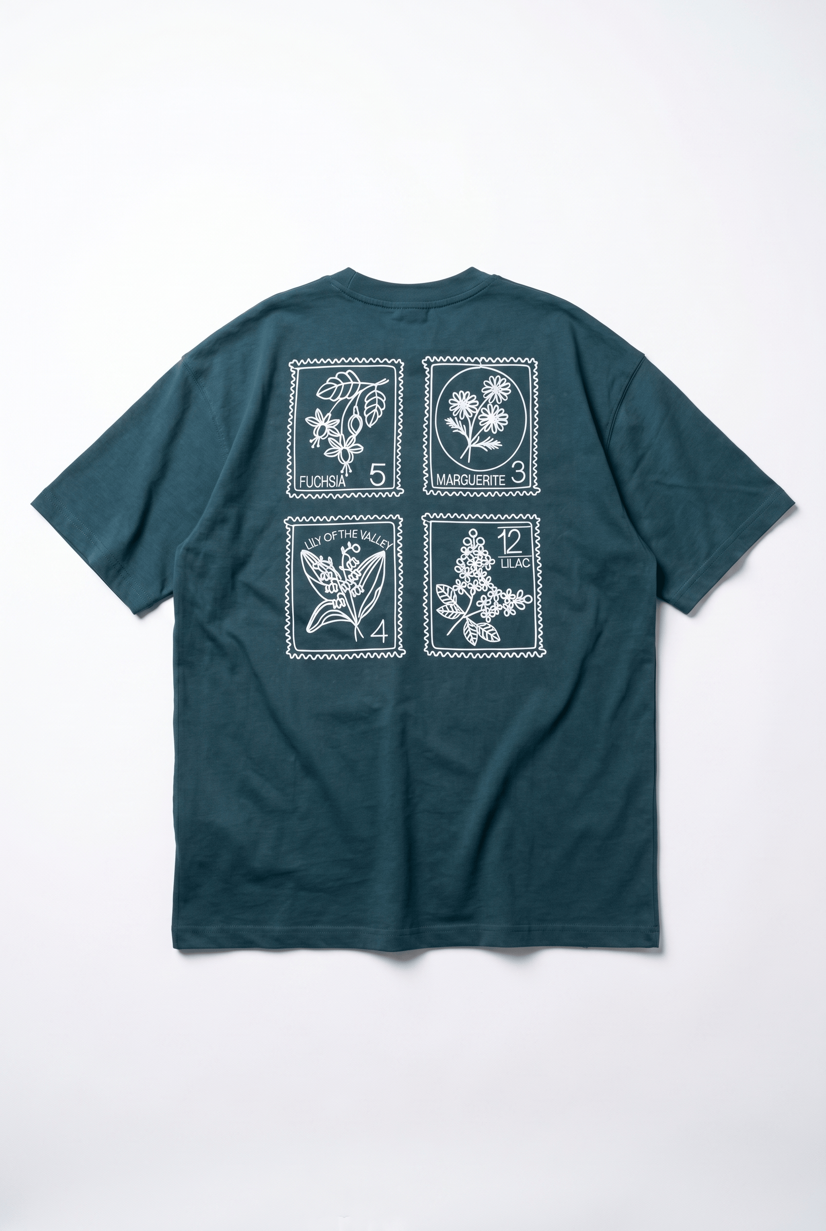 Erkek Nakışlı Oversize T-Shirt Zümrüt