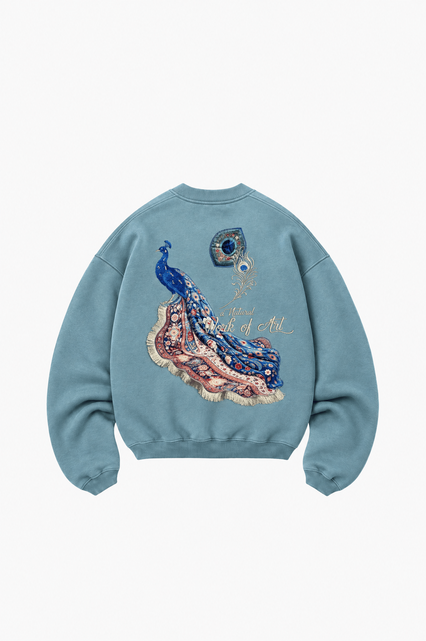 Erkek Natural Patch Detaylı Oversize Sweatshirt Prada