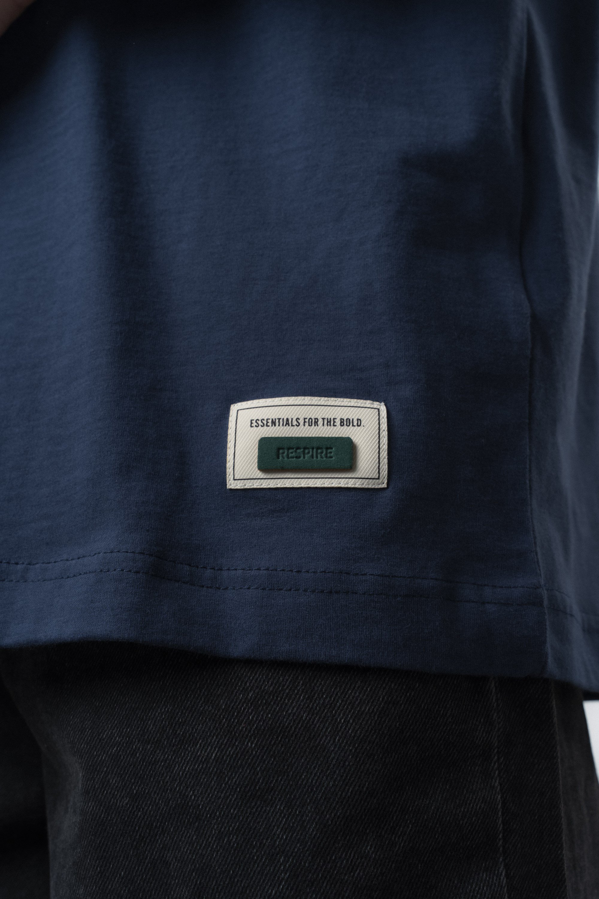 Erkek No Port Baskılı Oversize T-Shirt Lacivert