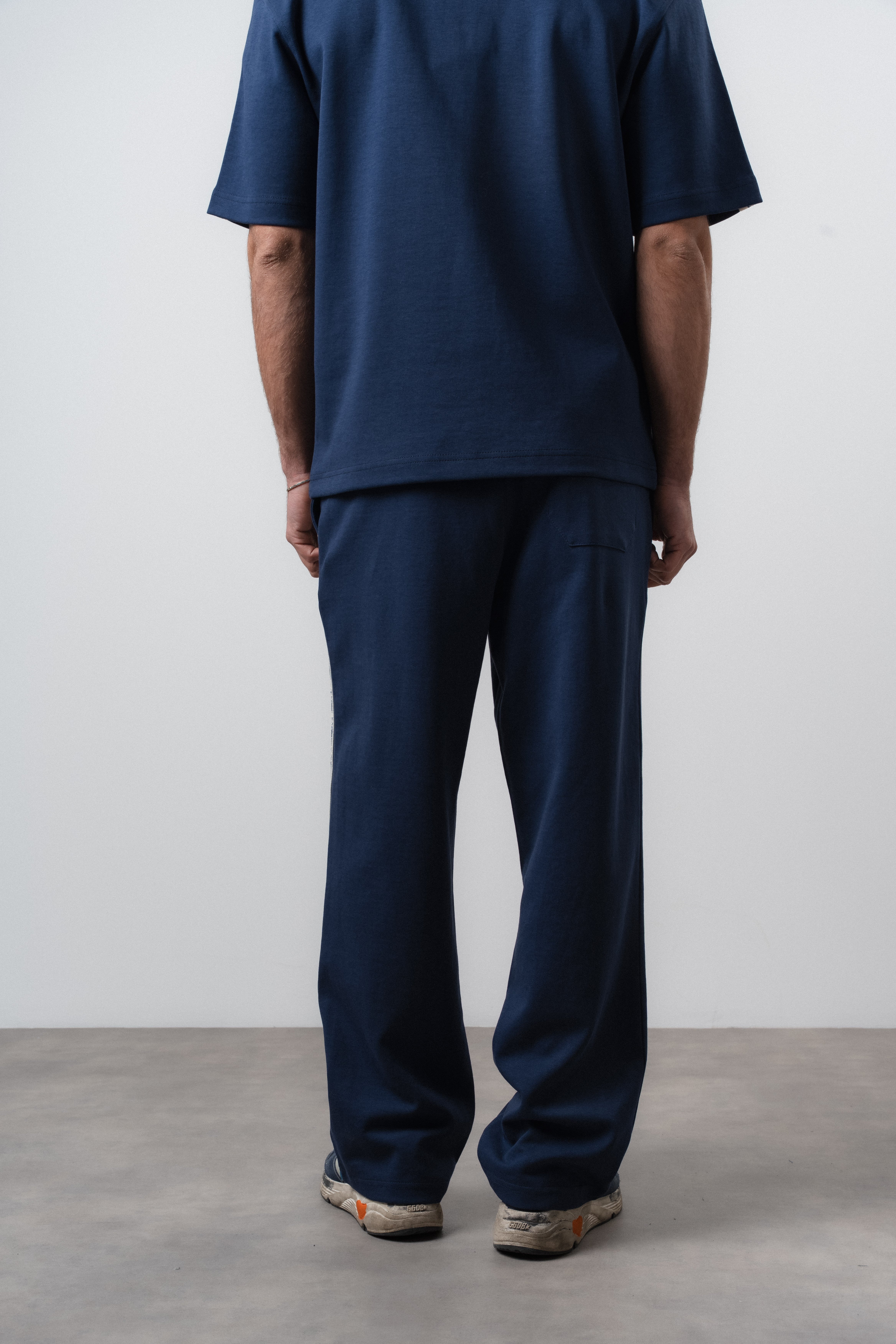 Erkek No1 Şerit Detaylı Baggy Eşofman Altı Lacivert
