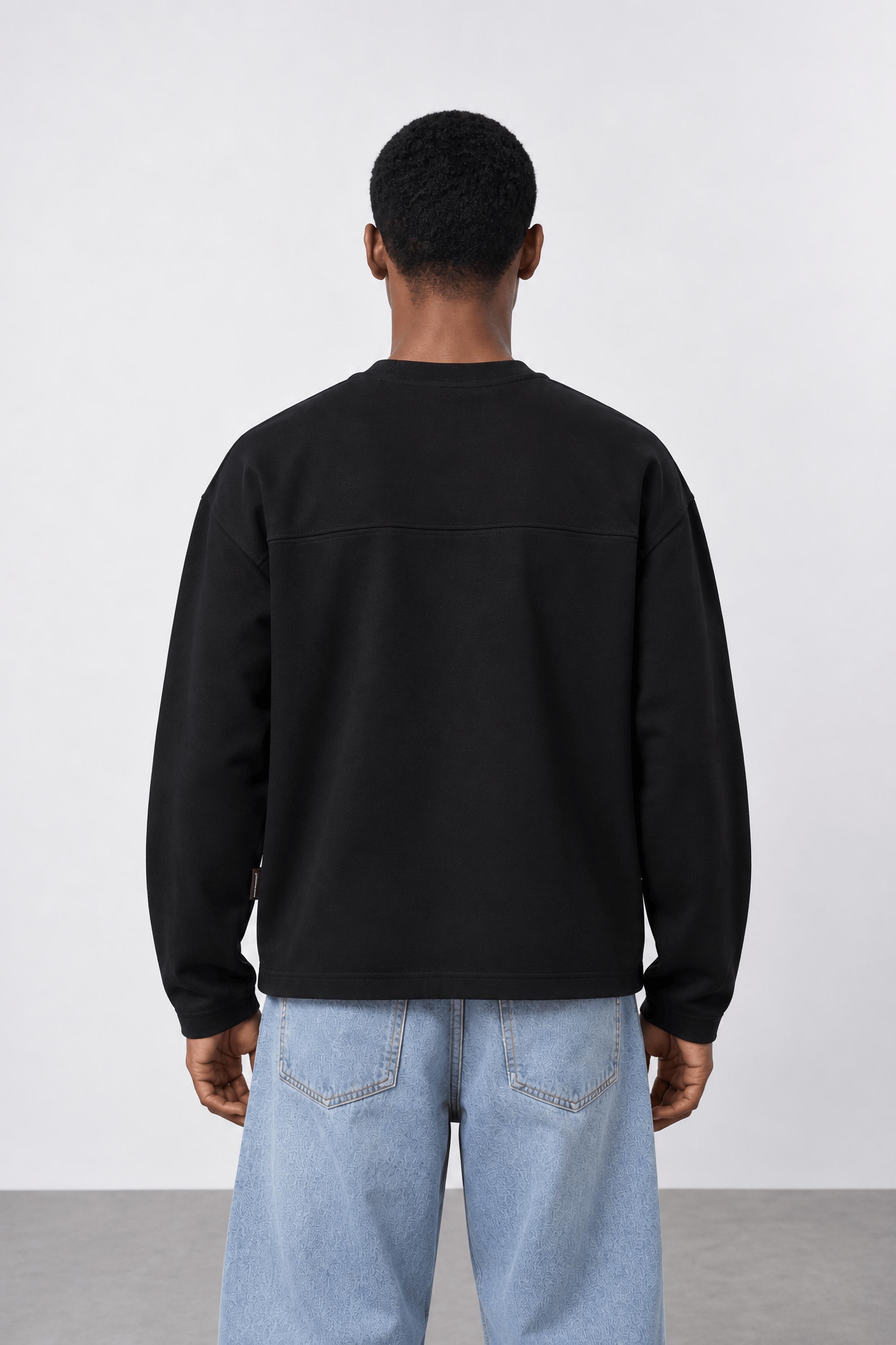 Erkek notbasicproject Oversize Long Sleeve Siyah