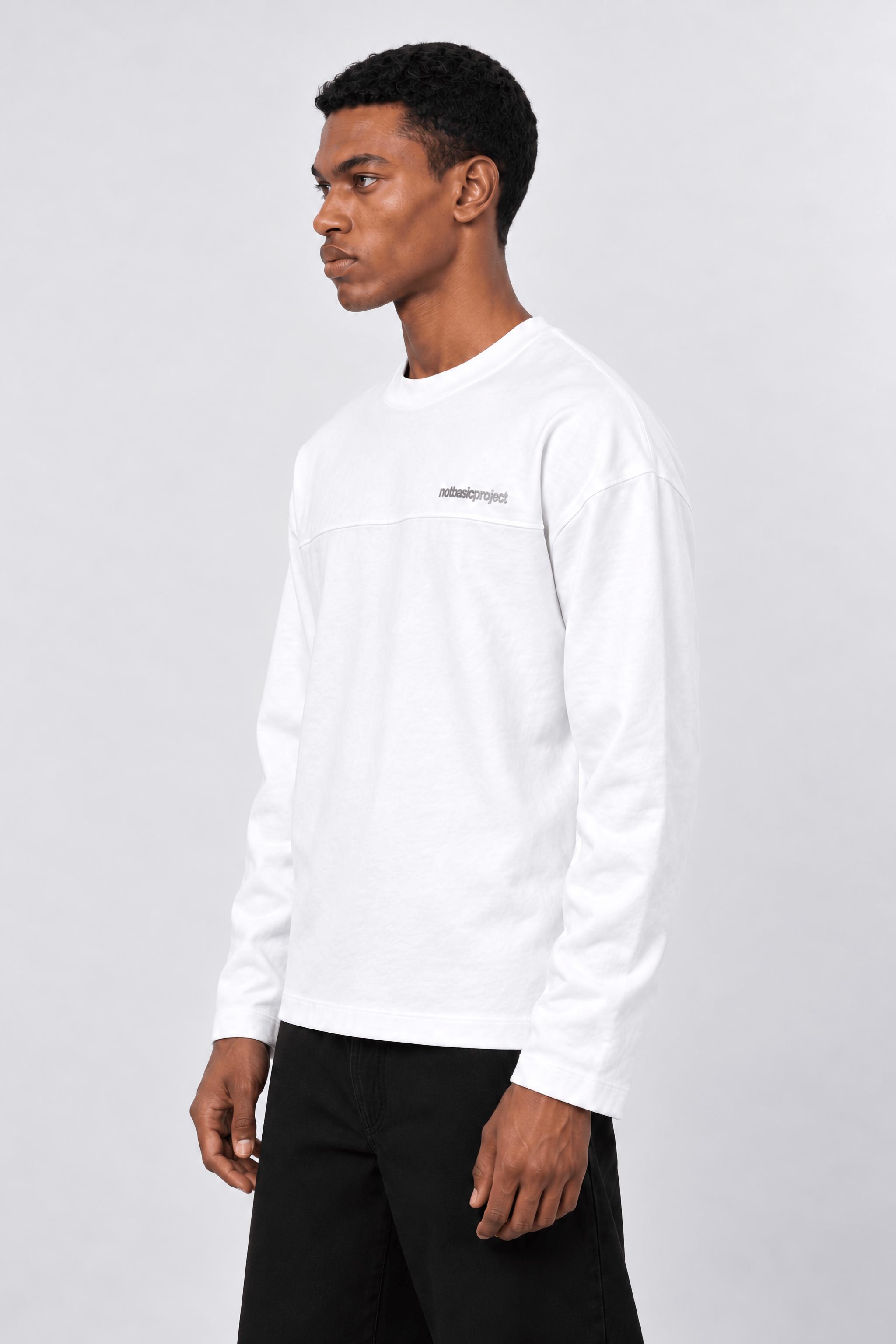 Erkek notbasicproject Oversize Long Sleeve Ekru