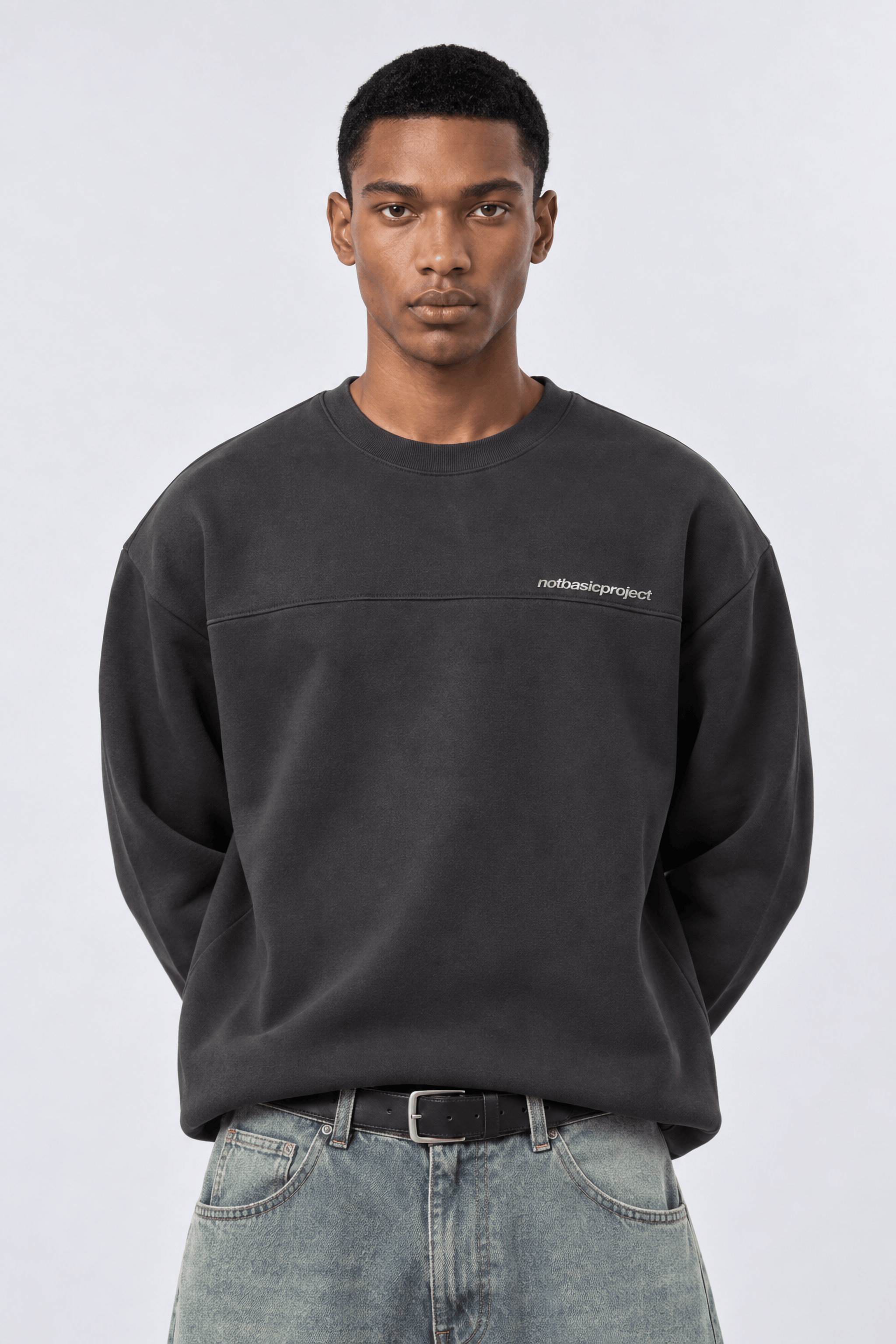 Erkek notbasicproject Oversize Long Sleeve Kahve