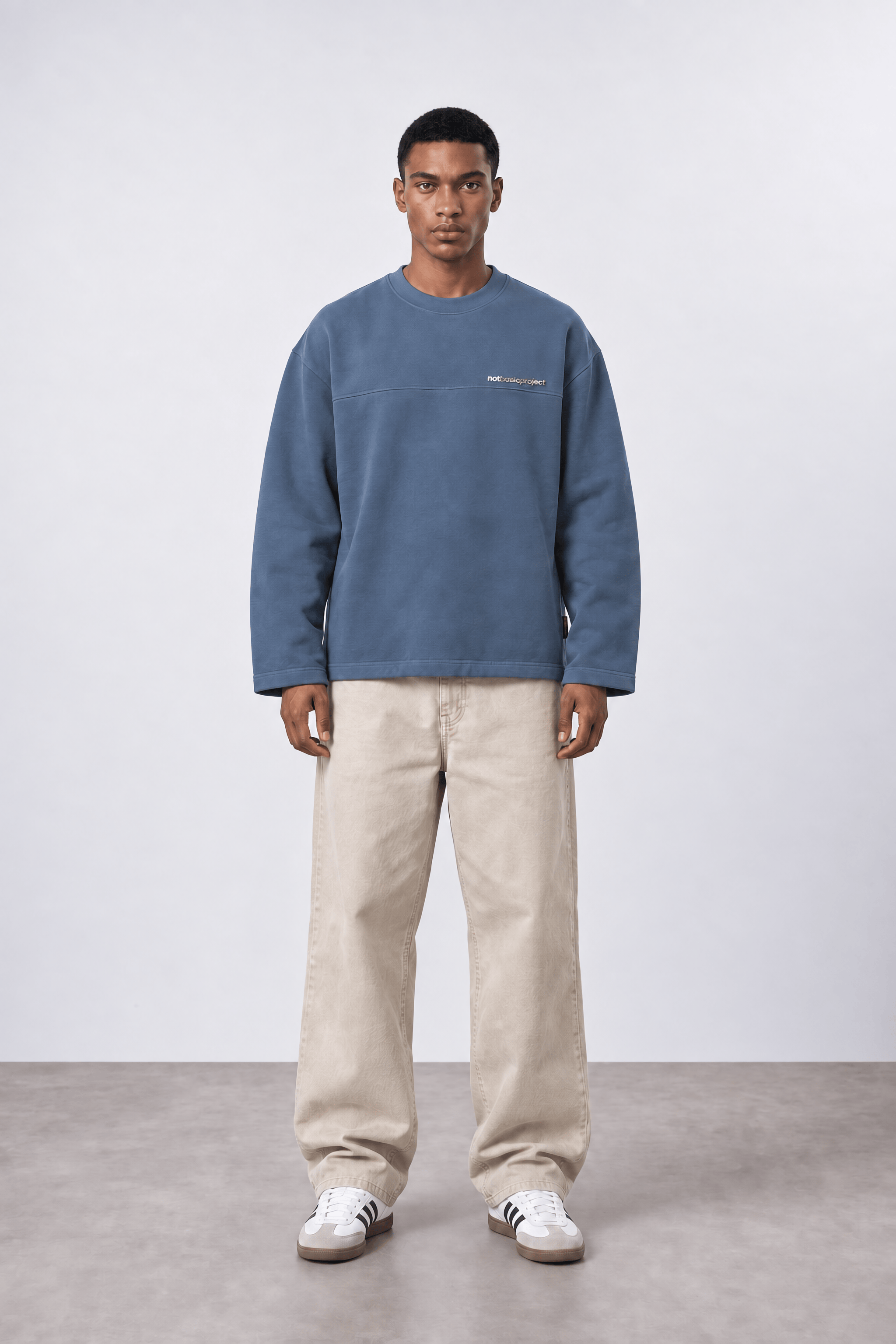 Erkek notbasicproject Oversize Long Sleeve Petrol