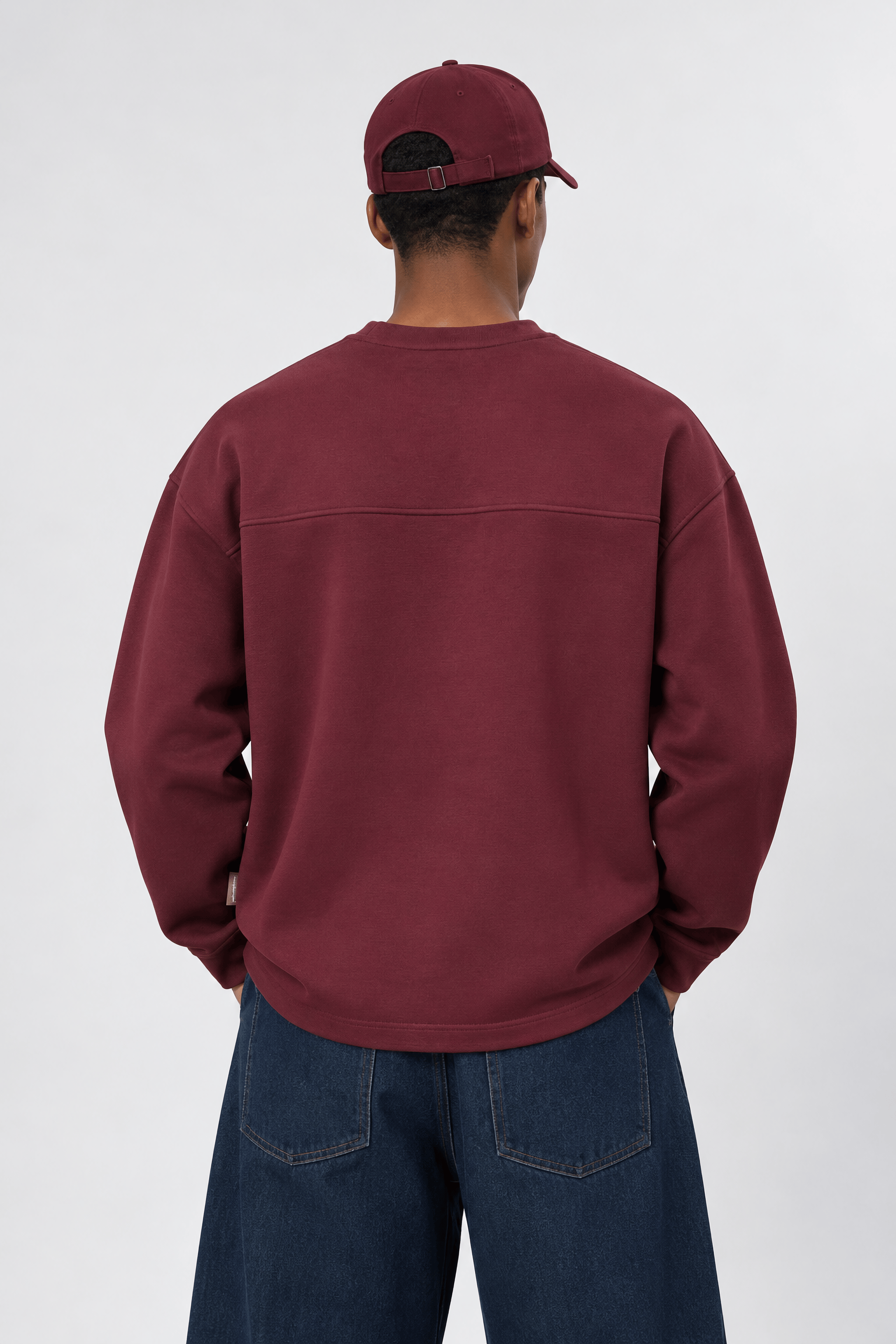 Erkek notbasicproject Oversize Long Sleeve Bordo