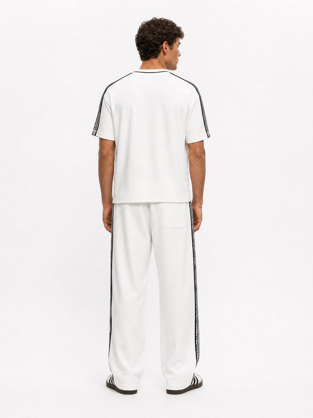 Erkek Originals Şerit Detaylı Regular Fit Eşofman Takımı Ekru