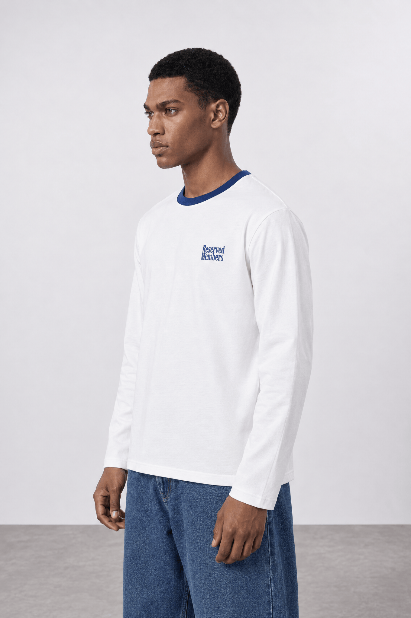 Erkek Reserved Members Baskılı Oversize Sweatshirt Ekru