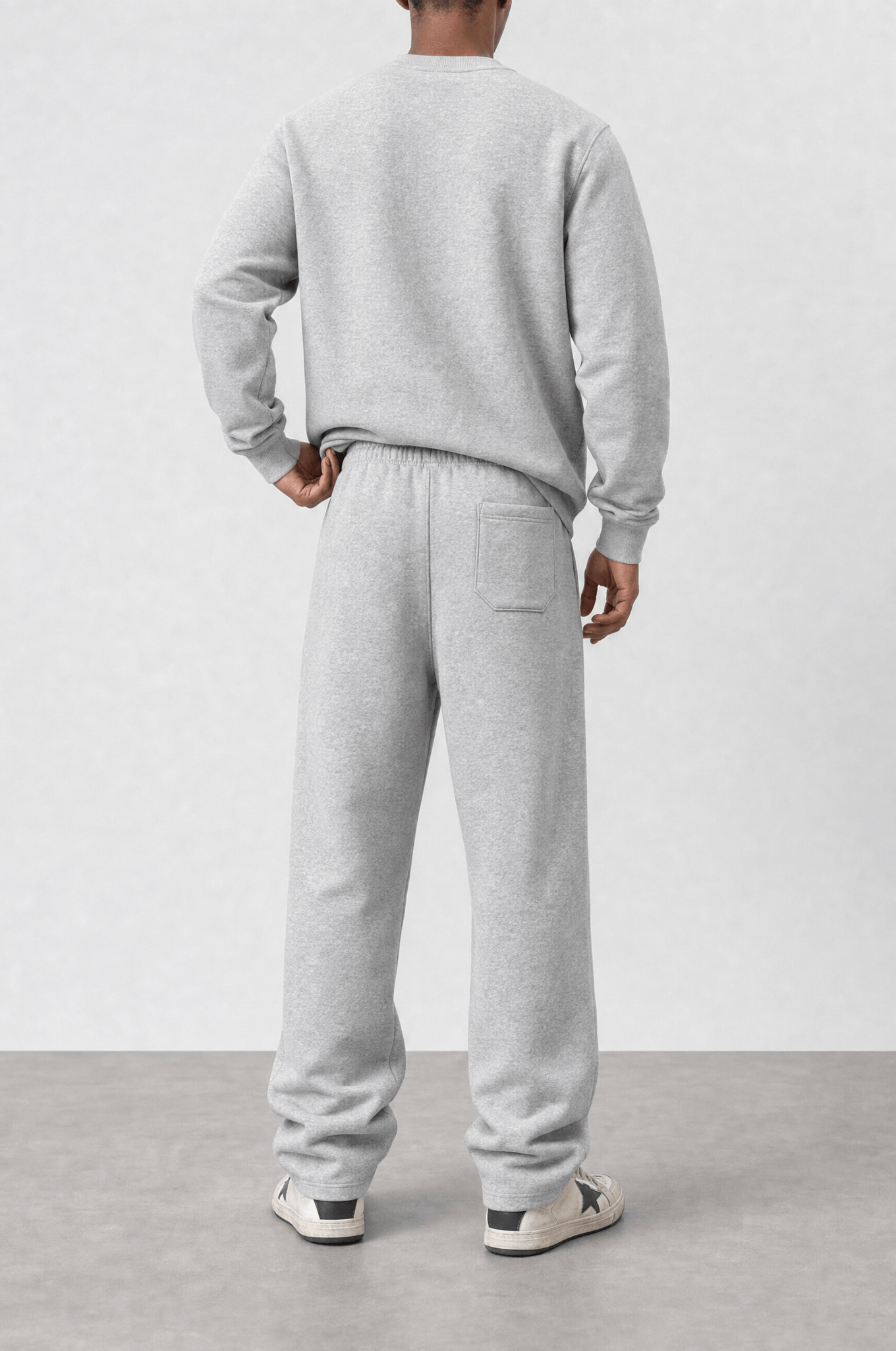 Erkek Respire Basic Baggy Eşofman Altı Gri Melanj