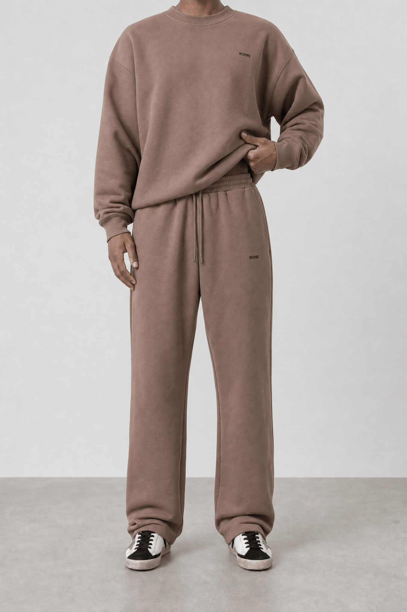Erkek Respire Basic Baggy Eşofman Altı Kakao