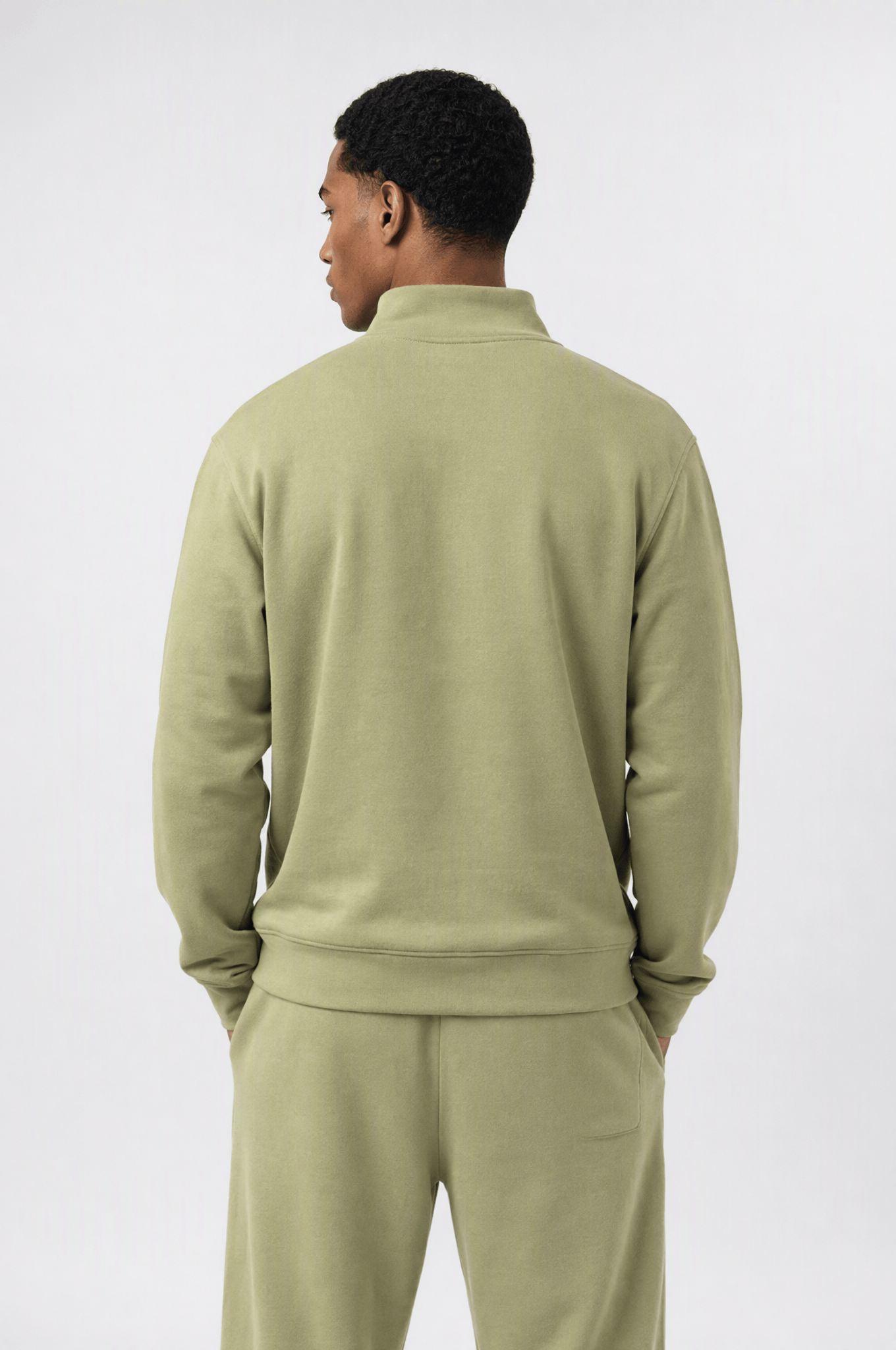 Erkek Respire Basic Half Zip Oversize Sweatshirt Küf