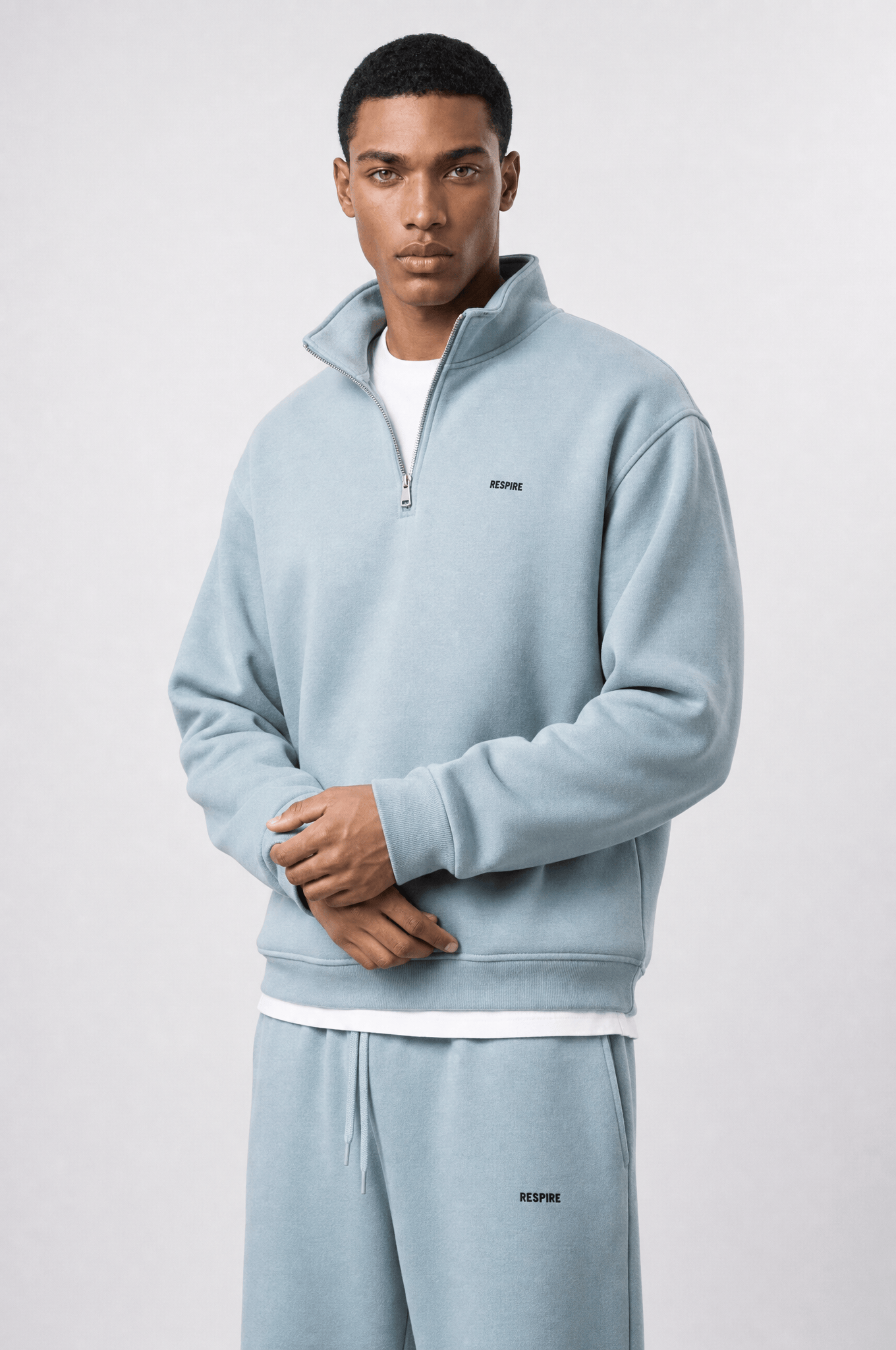 Erkek Respire Basic Half Zip Oversize Sweatshirt Prada
