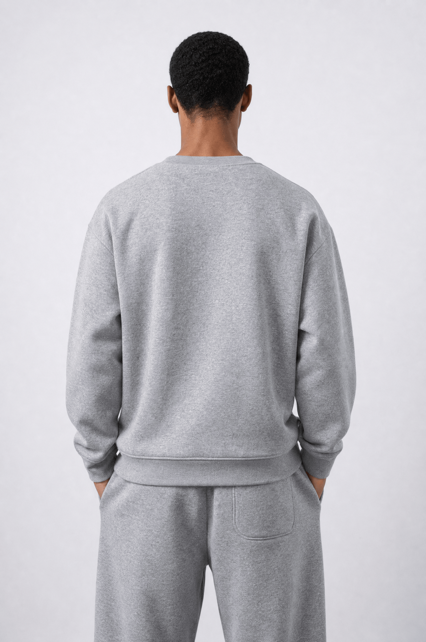 Erkek Respire Basic Oversize Sweatshirt Gri Melanj
