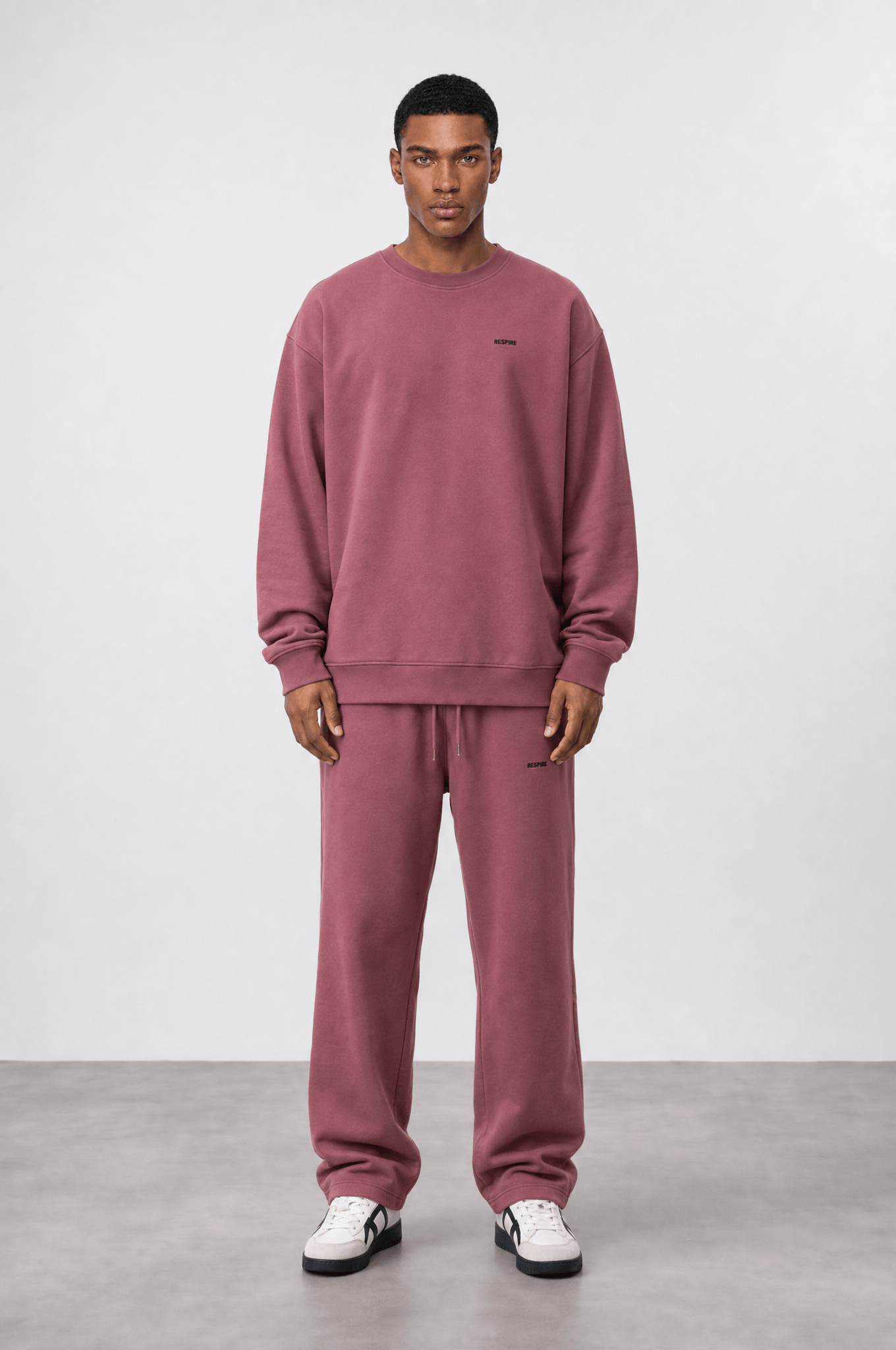 Erkek Respire Basic Oversize Sweatshirt Gül