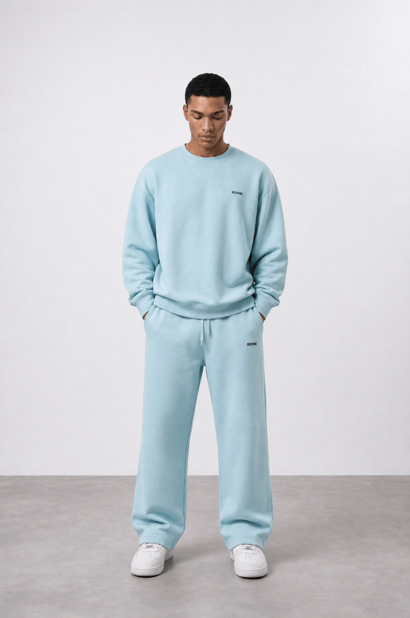 Erkek Respire Basic Oversize Sweatshirt Bebe Mavi
