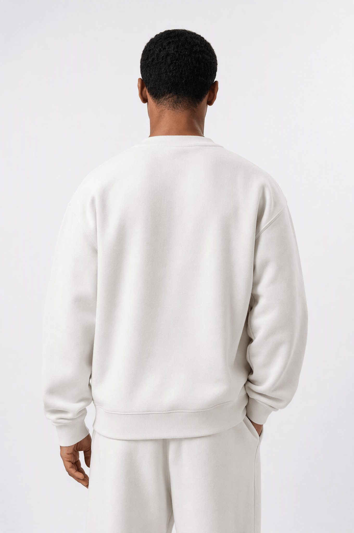 Erkek Respire Basic Oversize Sweatshirt Ekru