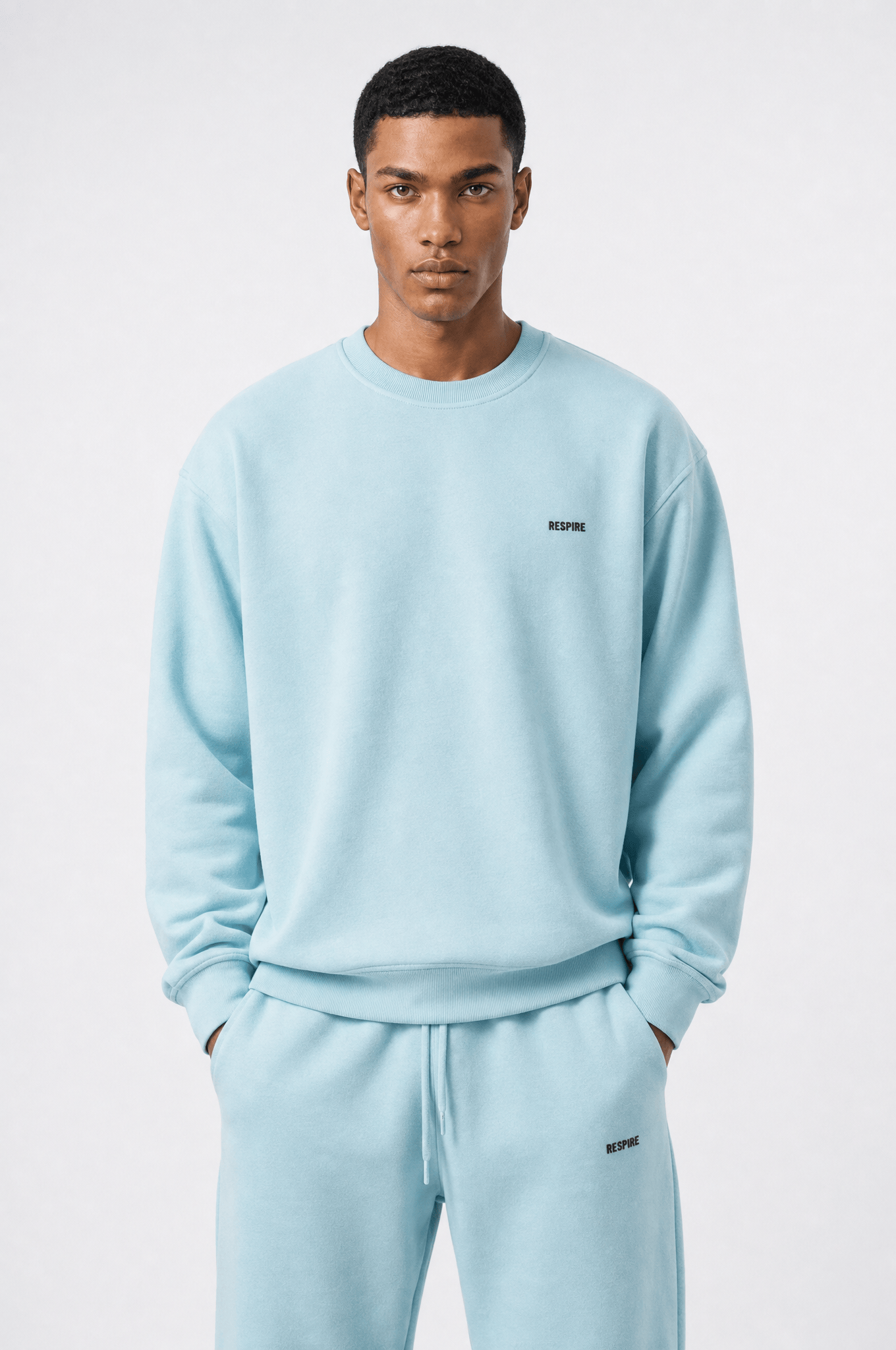 Erkek Respire Basic Oversize Sweatshirt Bebe Mavi