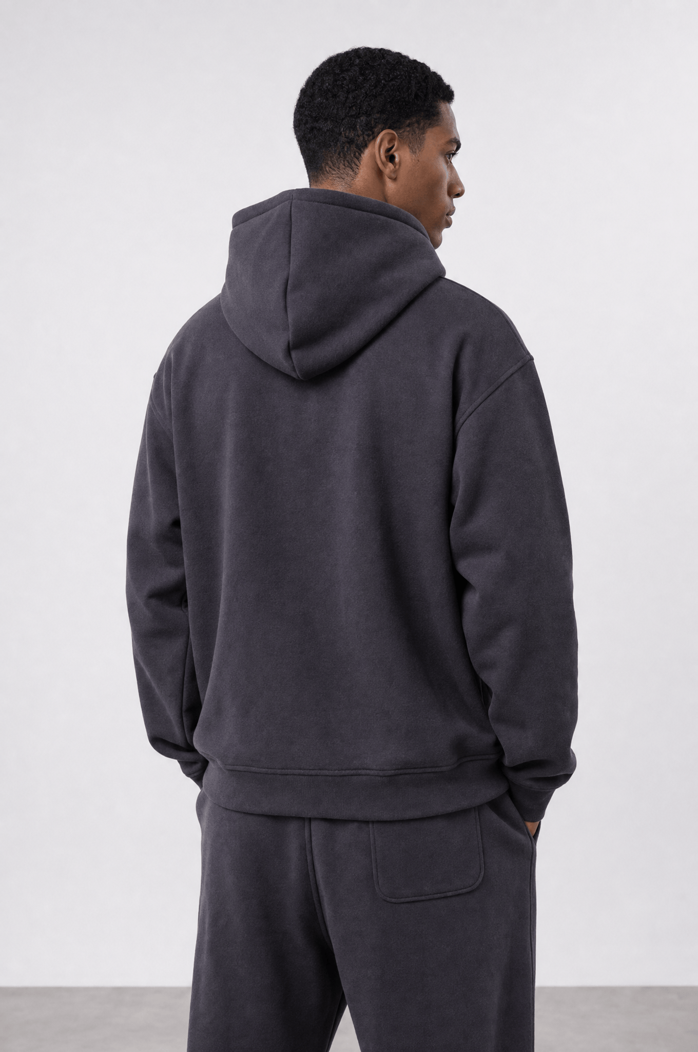 Erkek Respire Basic Oversize Zip Füme